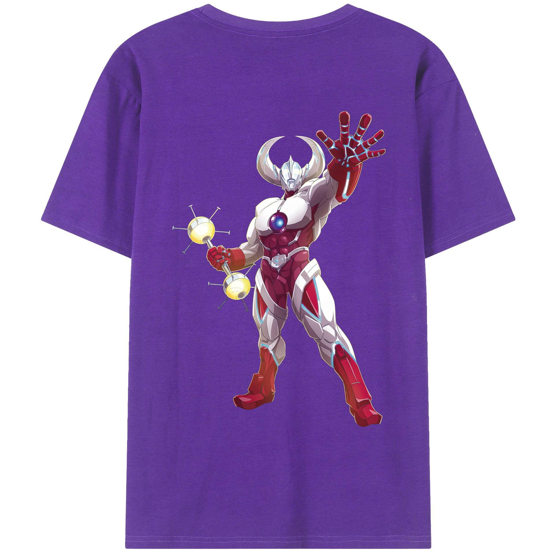 （画像用） ウルトラマン Ultraman 綿100％ メンズ半袖Tシャツ（バックプリント） 通気性