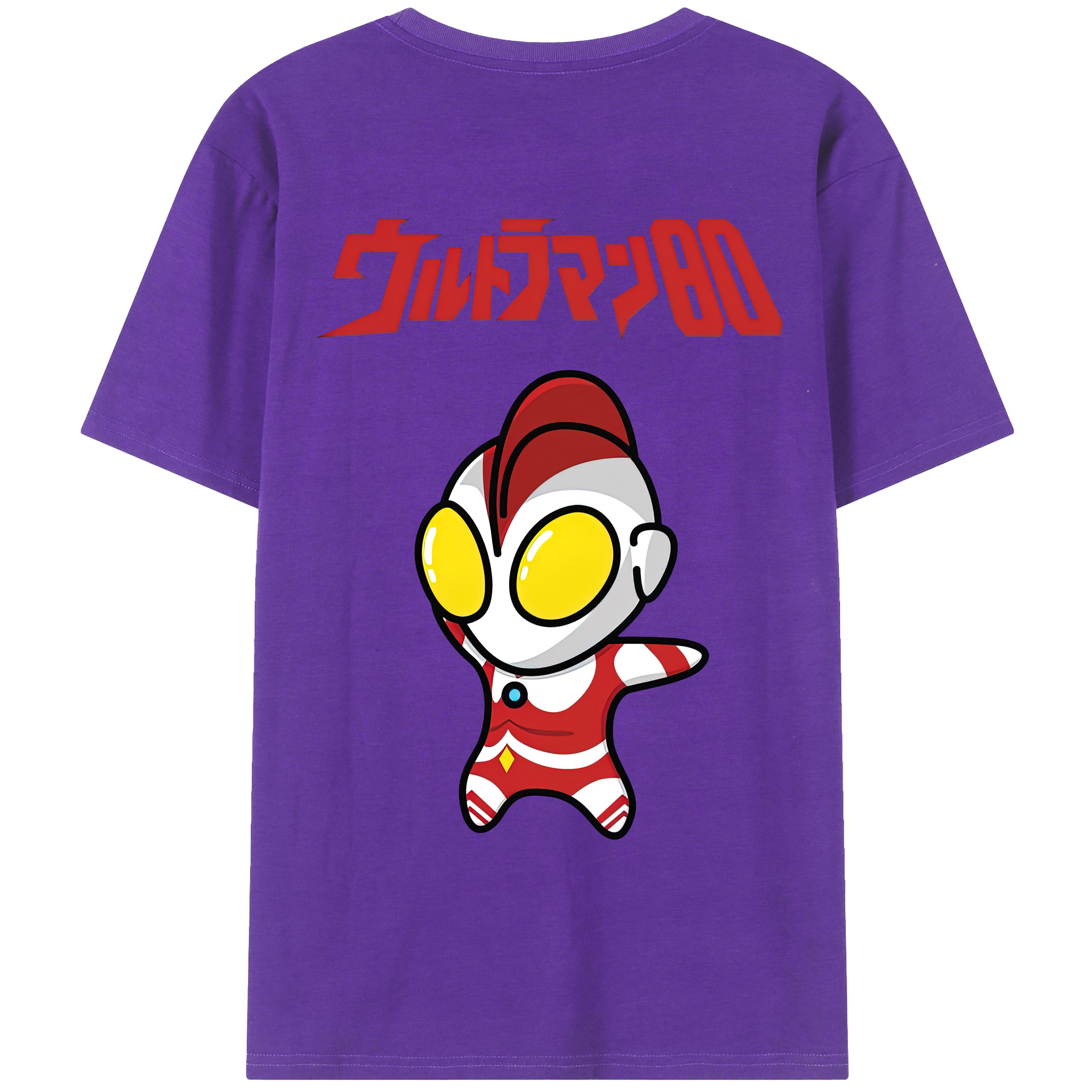 （画像用） ウルトラマン Ultraman 綿100％ メンズ半袖Tシャツ（バックプリント） 通気性