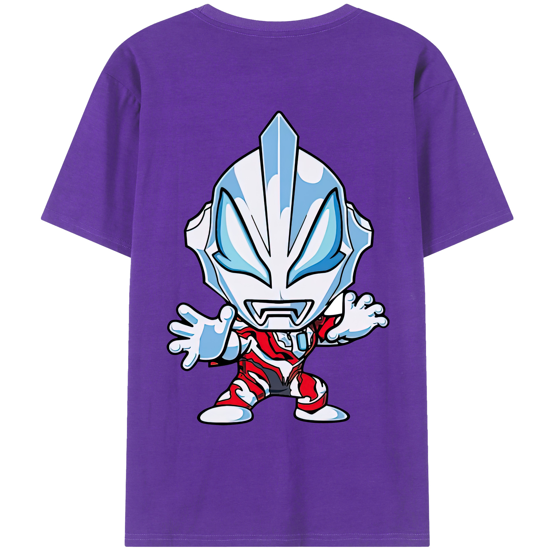 （画像用） ウルトラマン Ultraman 綿100％ メンズ半袖Tシャツ（バックプリント） 通気性