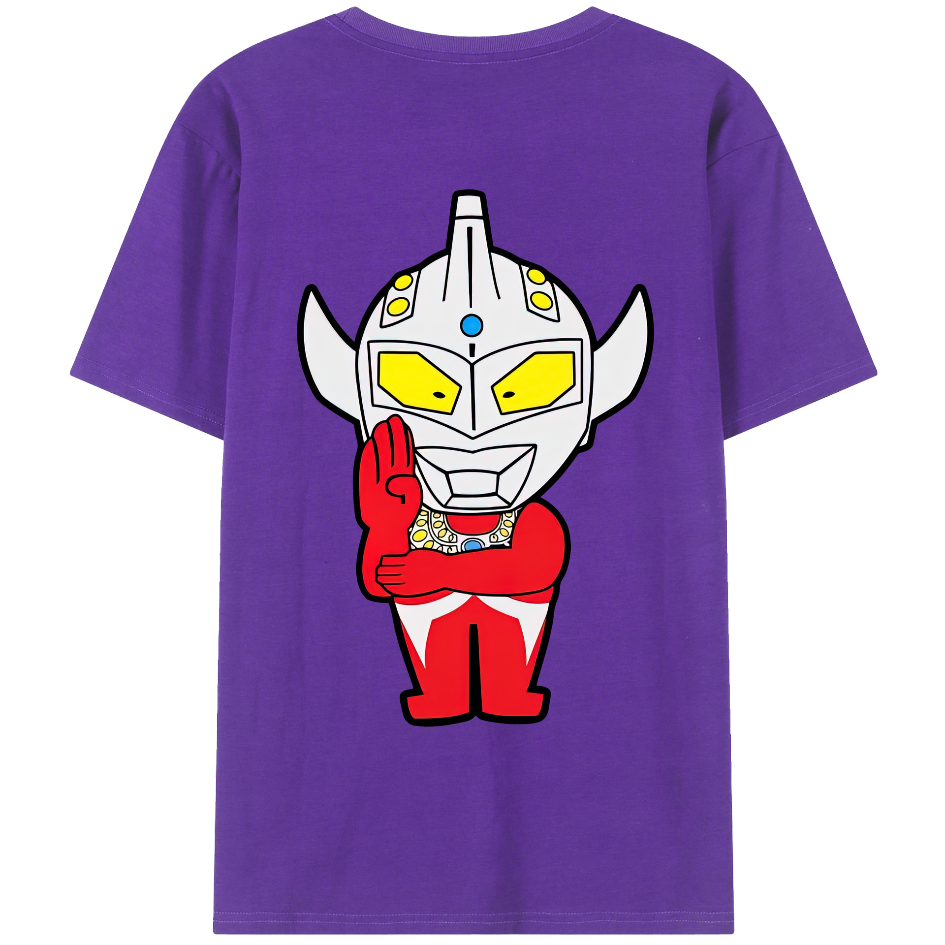 （画像用） ウルトラマン Ultraman 綿100％ メンズ半袖Tシャツ（バックプリント） 通気性