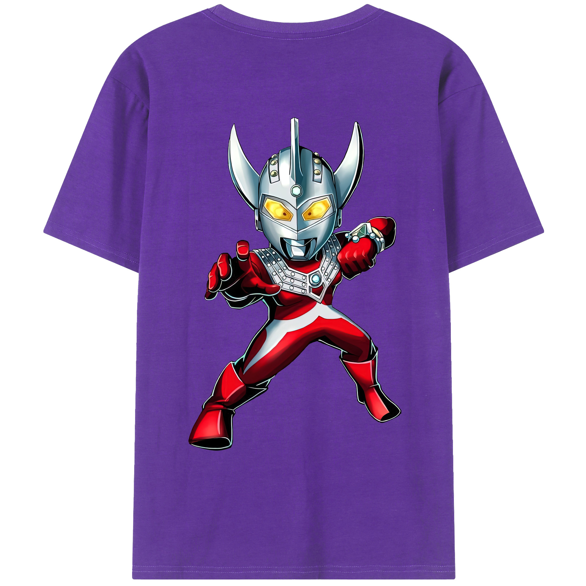 （画像用） ウルトラマン Ultraman 綿100％ メンズ半袖Tシャツ（バックプリント） 通気性