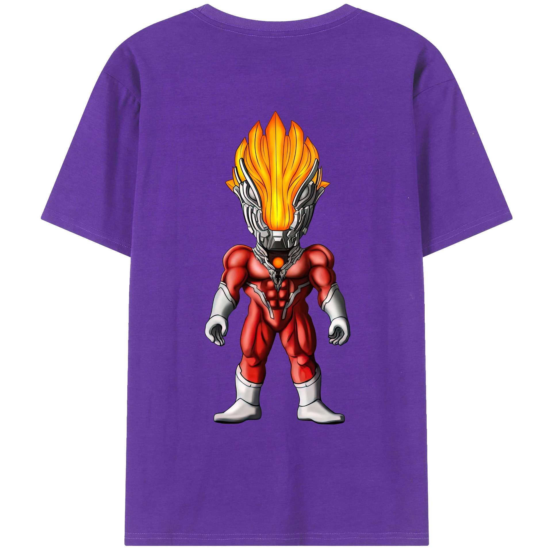 （画像用） ウルトラマン Ultraman 綿100％ メンズ半袖Tシャツ（バックプリント） 通気性