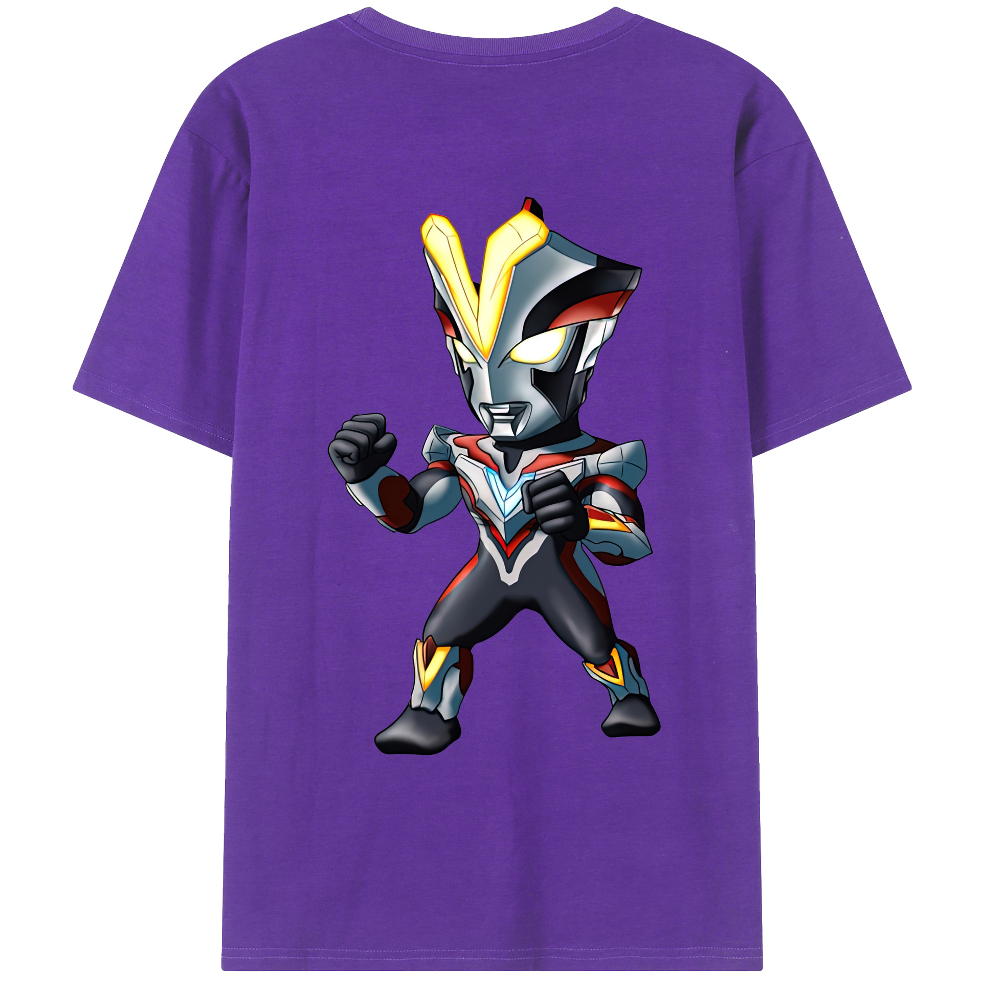 （画像用） ウルトラマン Ultraman 綿100％ メンズ半袖Tシャツ（バックプリント） 通気性