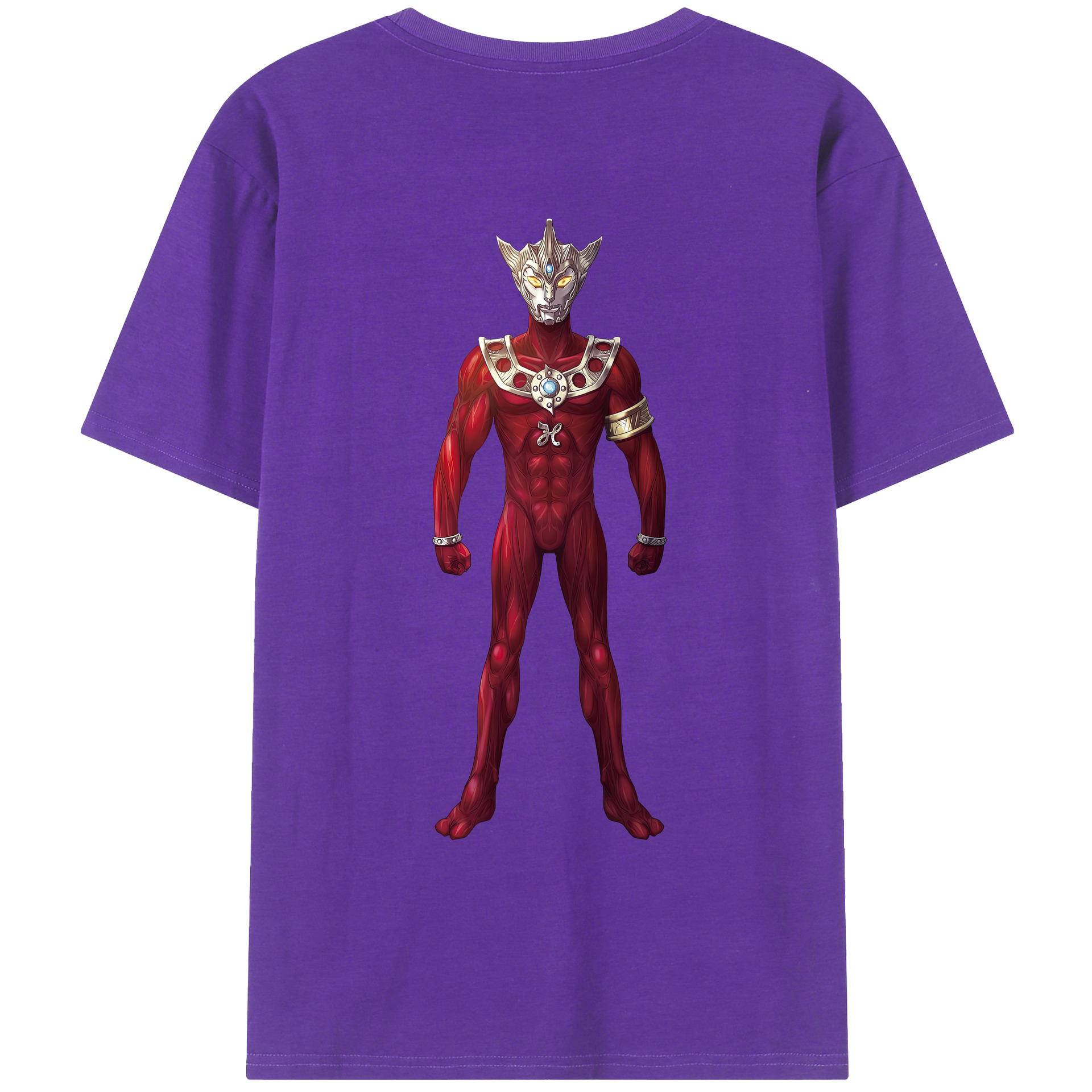 （画像用） ウルトラマン Ultraman 綿100％ メンズ半袖Tシャツ（バックプリント） 通気性