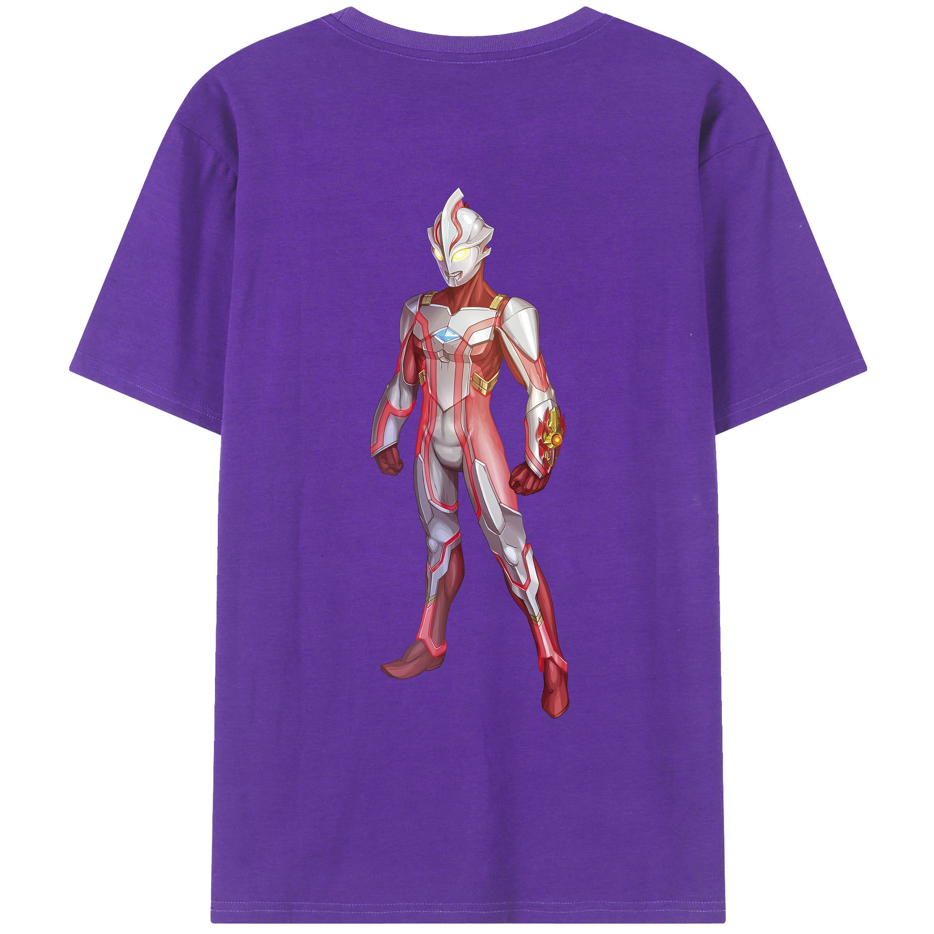（画像用） ウルトラマン Ultraman 綿100％ メンズ半袖Tシャツ（バックプリント） 通気性