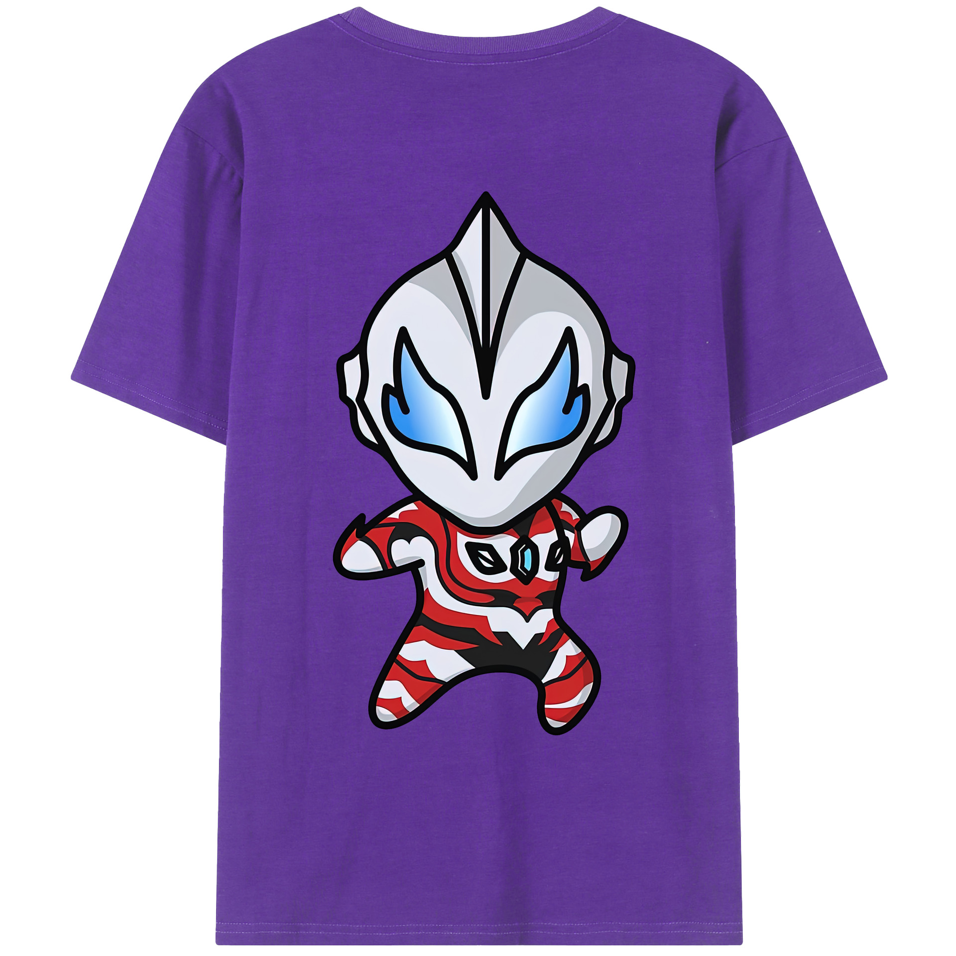（画像用） ウルトラマン Ultraman 綿100％ メンズ半袖Tシャツ（バックプリント） 通気性