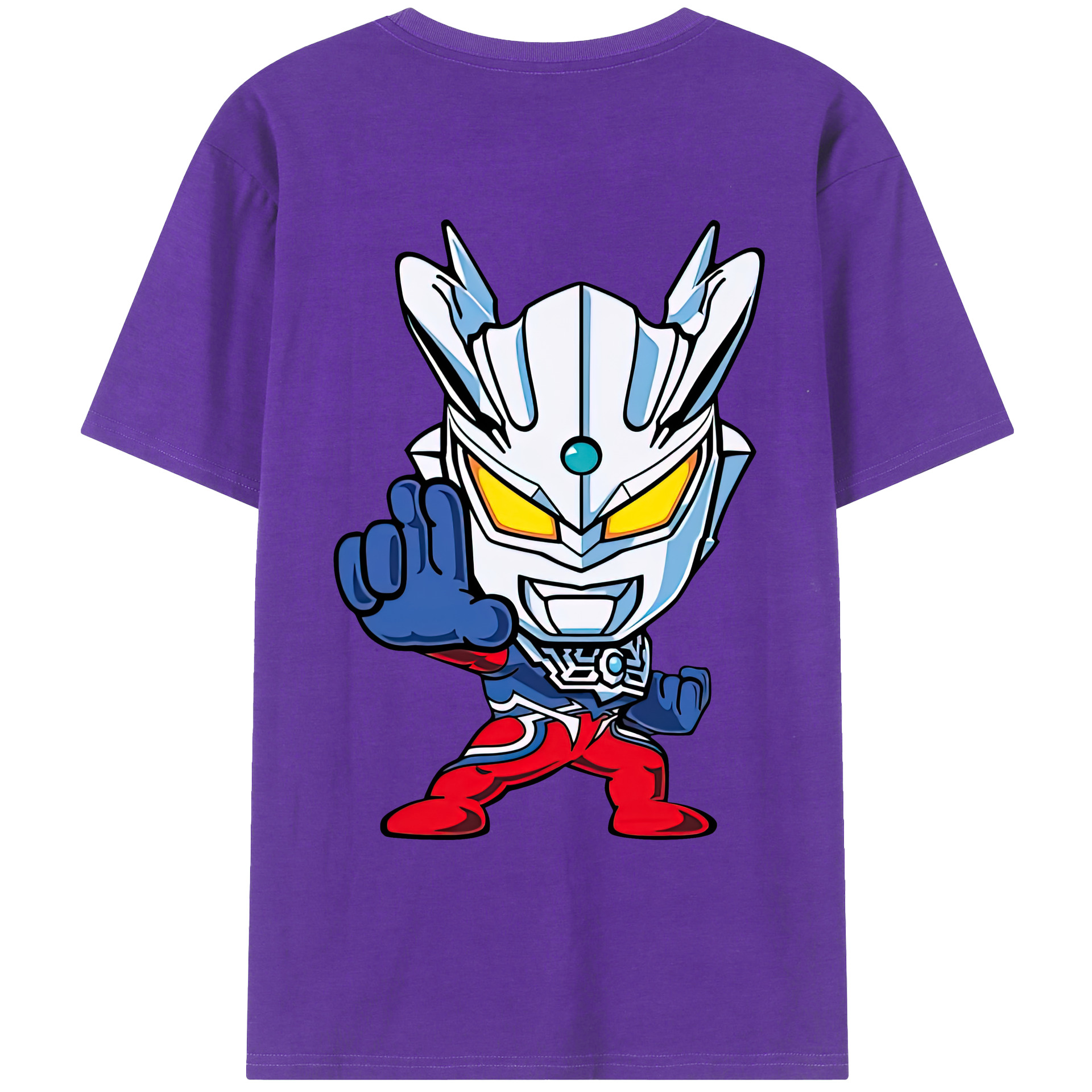 （画像用） ウルトラマン Ultraman 綿100％ メンズ半袖Tシャツ（バックプリント） 通気性