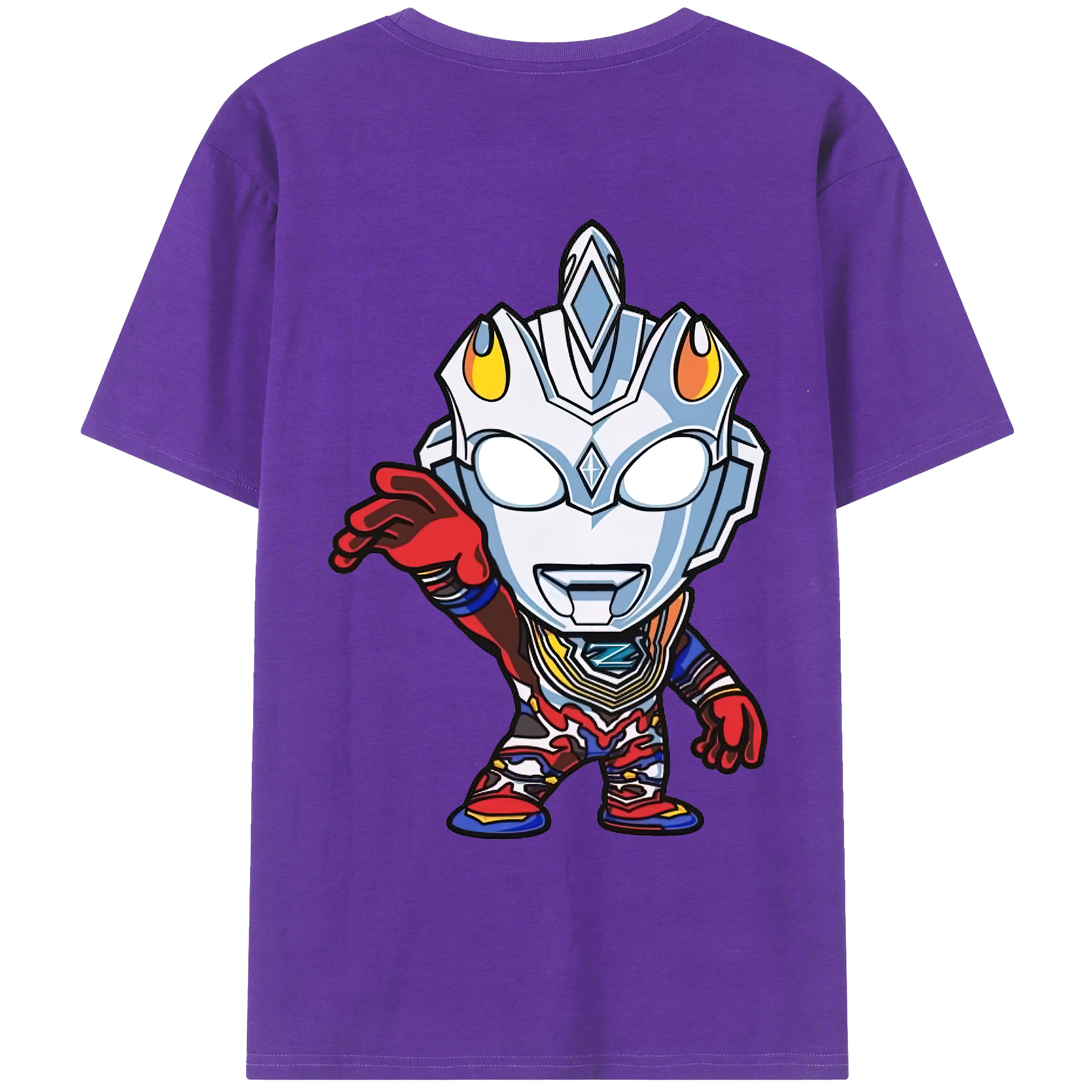 （画像用） ウルトラマン Ultraman 綿100％ メンズ半袖Tシャツ（バックプリント） 通気性