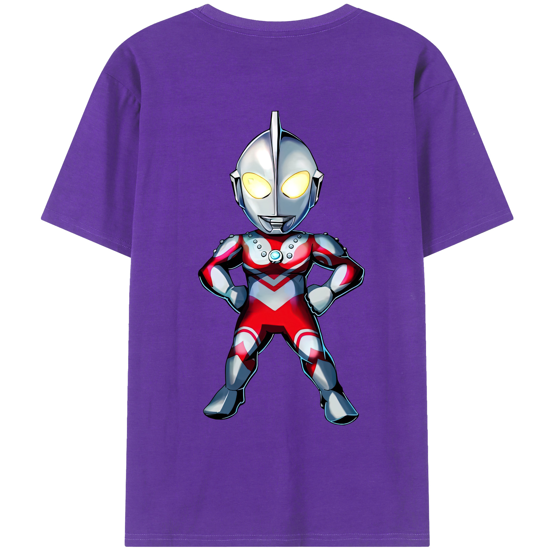 （画像用） ウルトラマン Ultraman 綿100％ メンズ半袖Tシャツ（バックプリント） 通気性