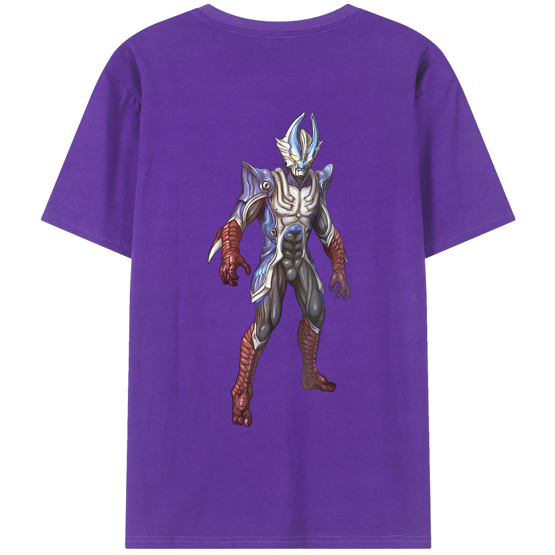 （画像用） ウルトラマン Ultraman 綿100％ メンズ半袖Tシャツ（バックプリント） 通気性