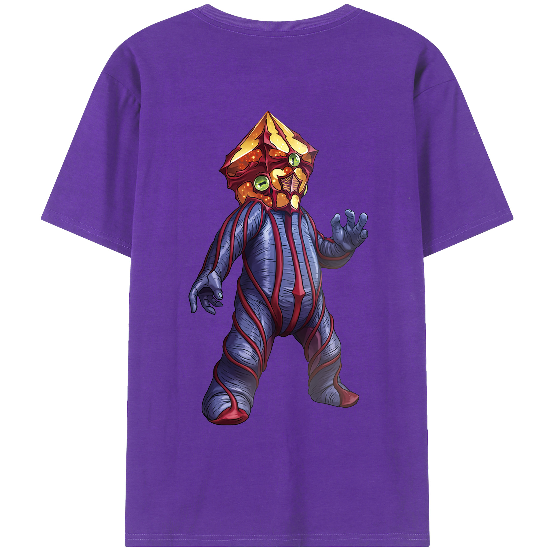 （画像用） ウルトラマン Ultraman 綿100％ メンズ半袖Tシャツ（バックプリント） 通気性