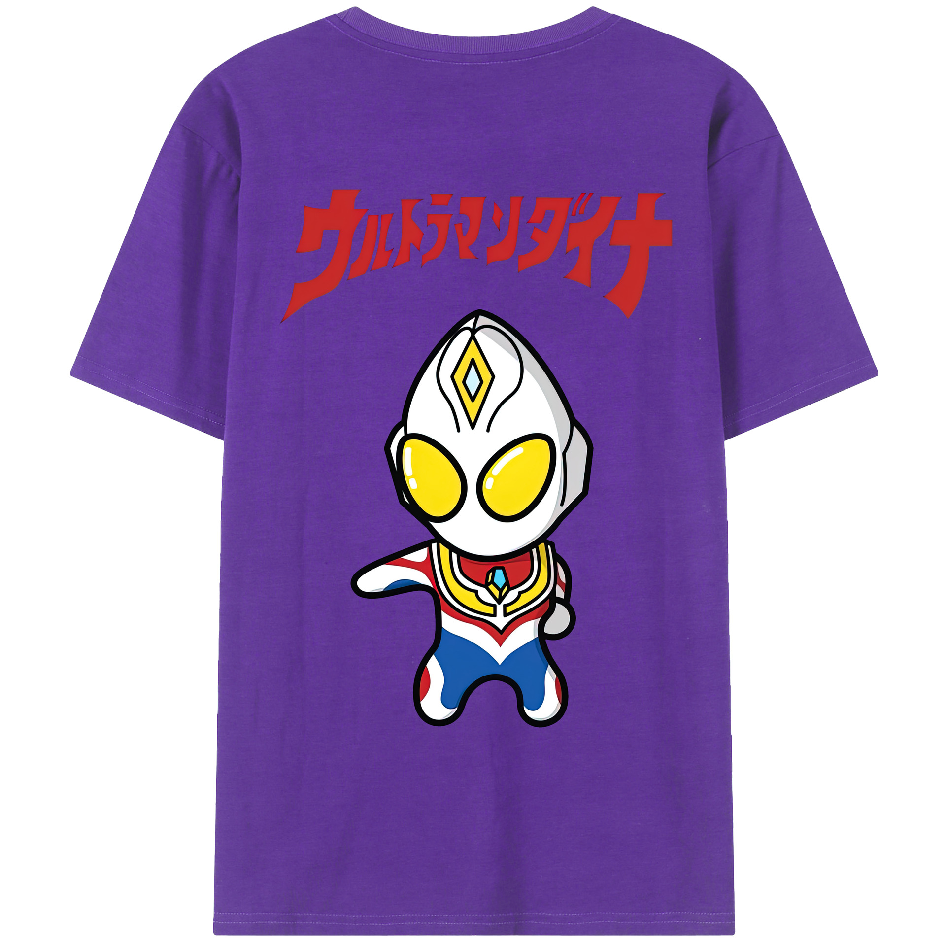 （画像用） ウルトラマン Ultraman 綿100％ メンズ半袖Tシャツ（バックプリント） 通気性