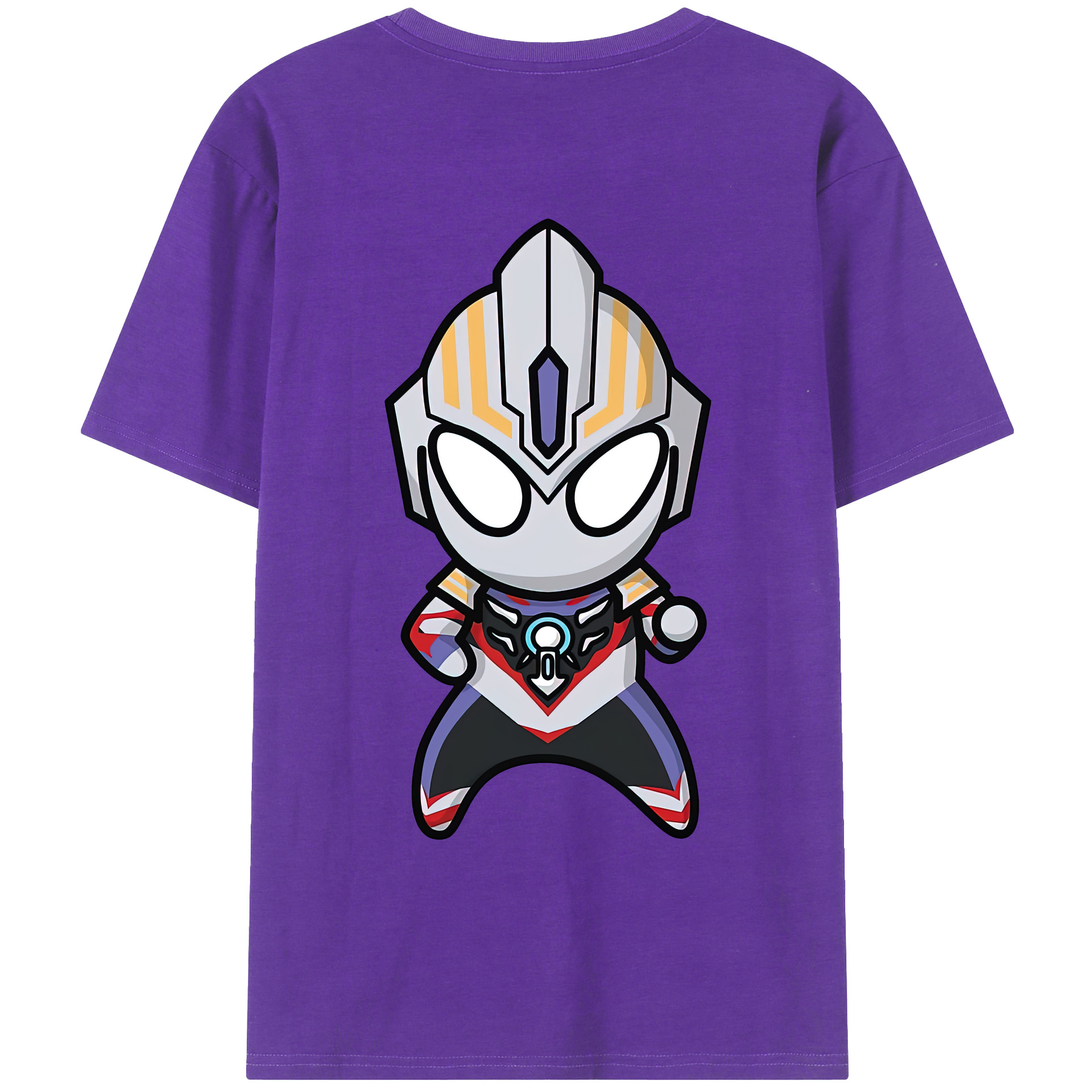 （画像用） ウルトラマン Ultraman 綿100％ メンズ半袖Tシャツ（バックプリント） 通気性