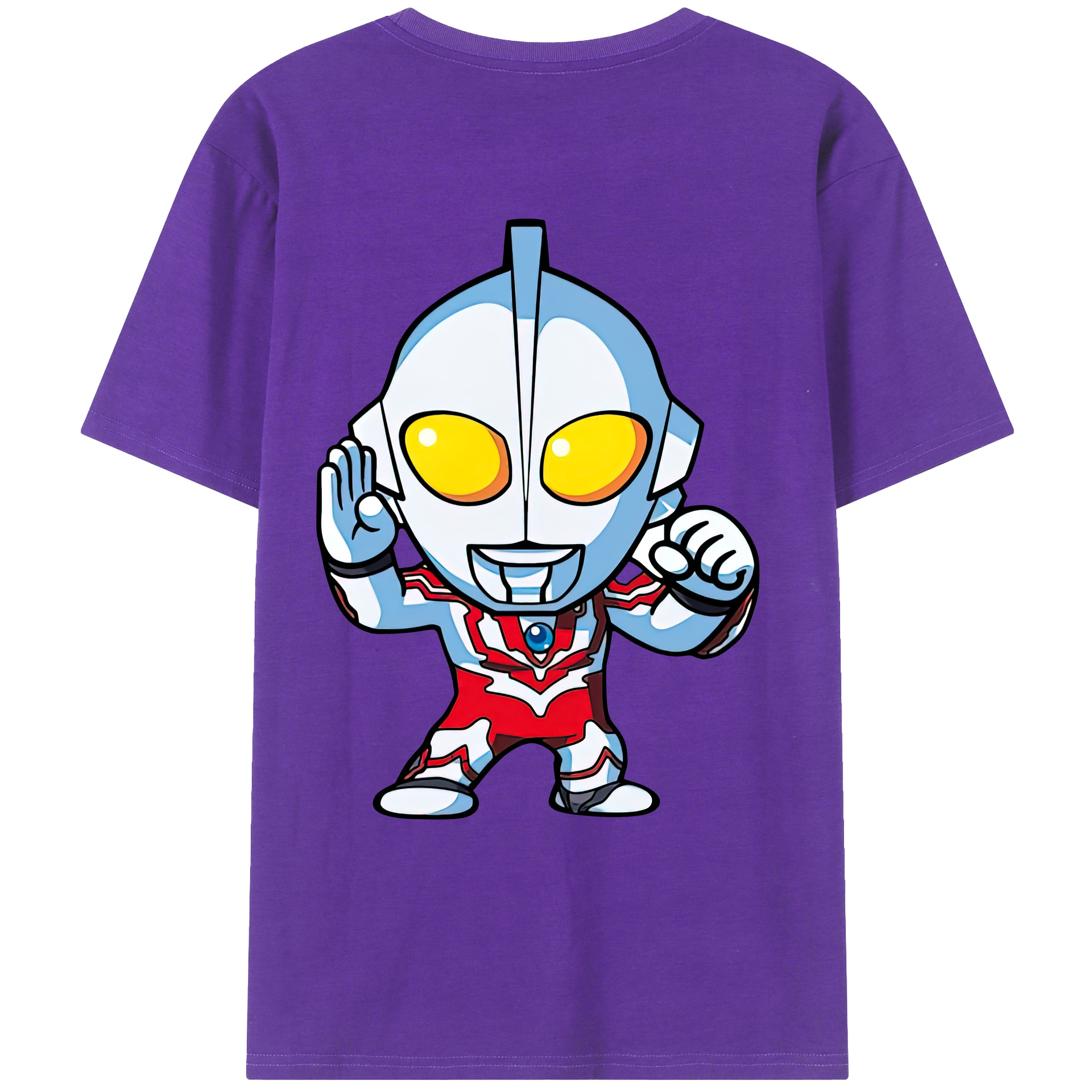 （画像用） ウルトラマン Ultraman 綿100％ メンズ半袖Tシャツ（バックプリント） 通気性