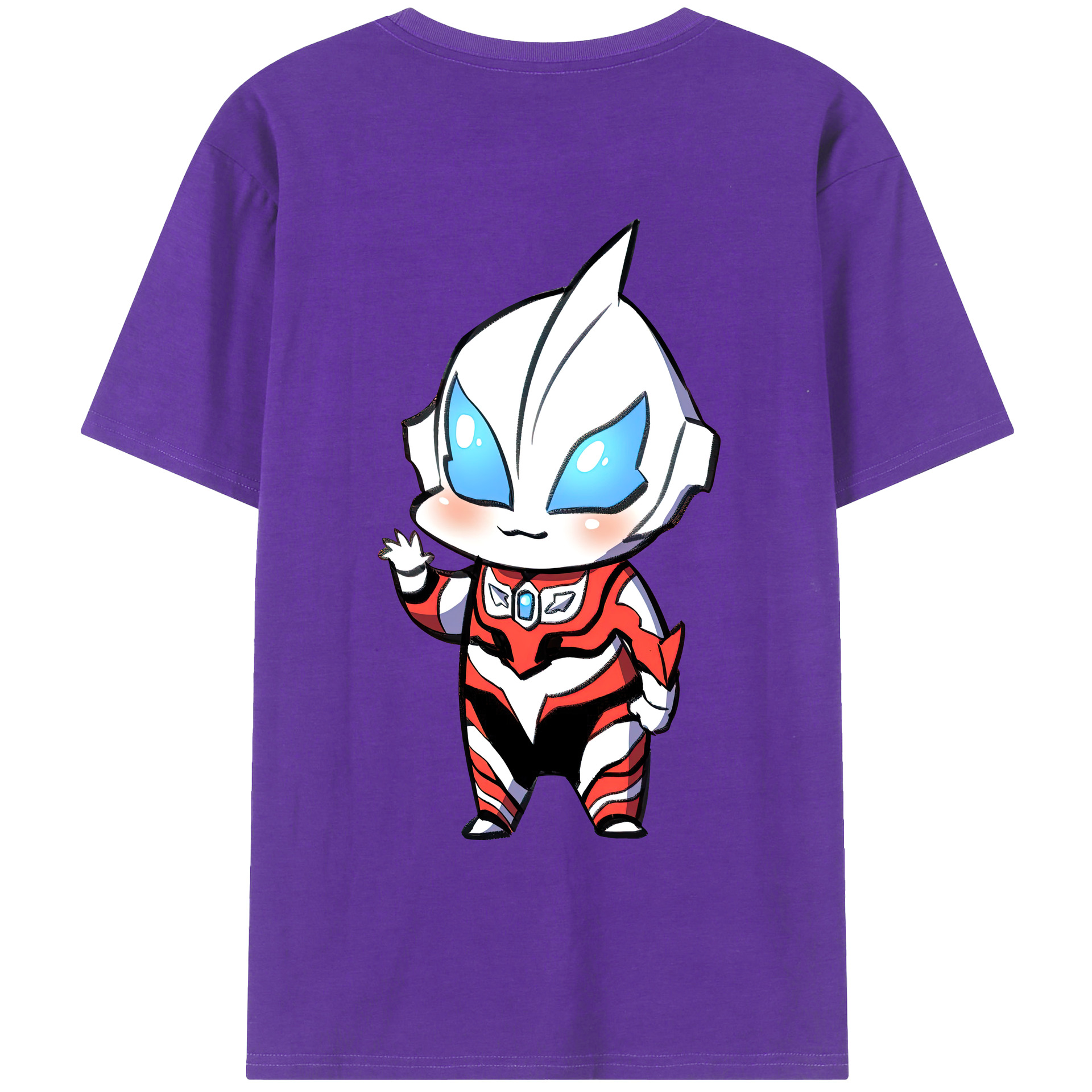 （画像用） ウルトラマン Ultraman 綿100％ メンズ半袖Tシャツ（バックプリント） 通気性