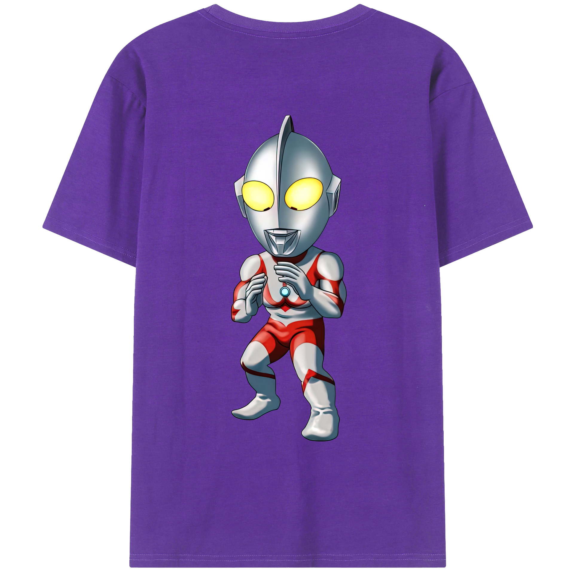 （画像用） ウルトラマン Ultraman 綿100％ メンズ半袖Tシャツ（バックプリント） 通気性