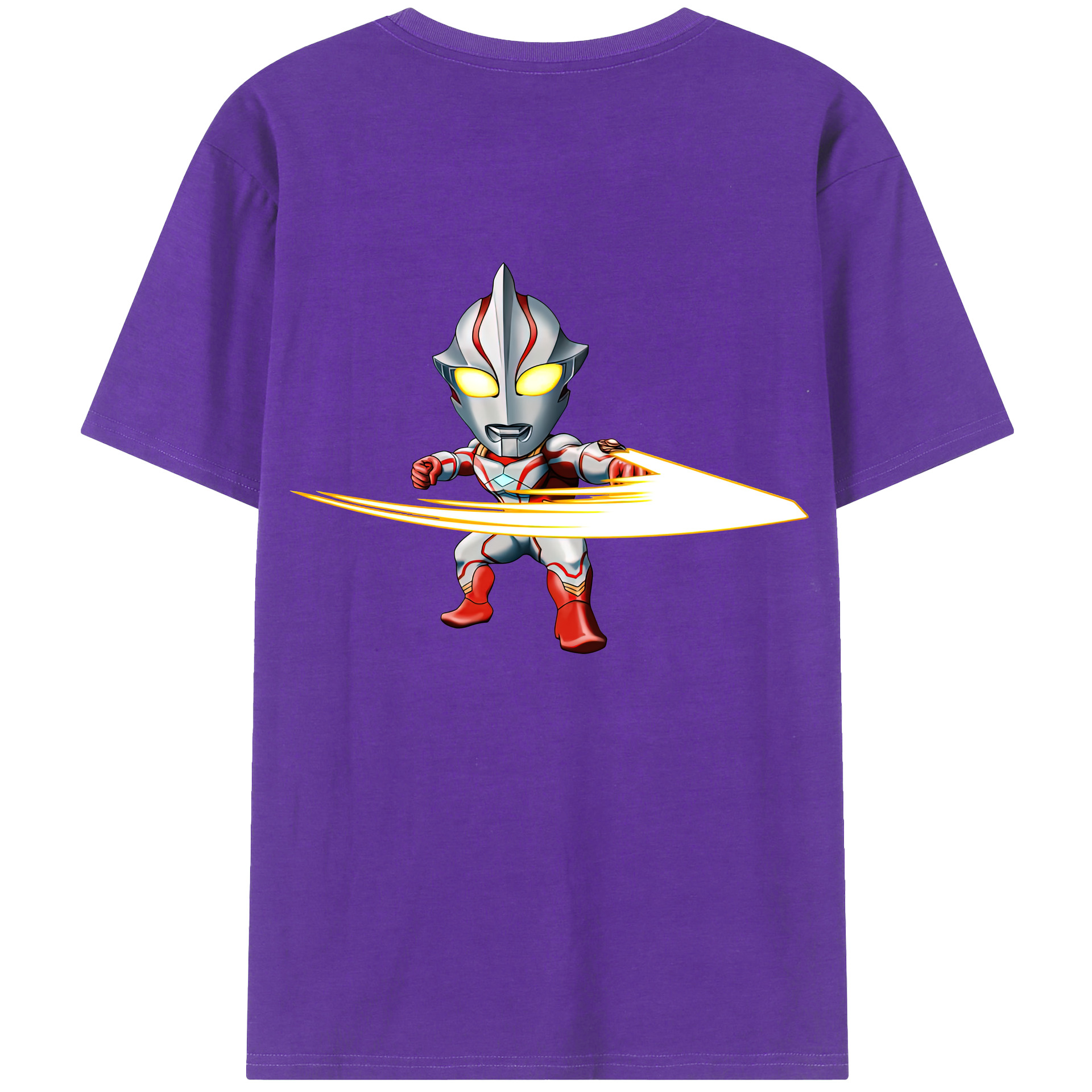 （画像用） ウルトラマン Ultraman 綿100％ メンズ半袖Tシャツ（バックプリント） 通気性