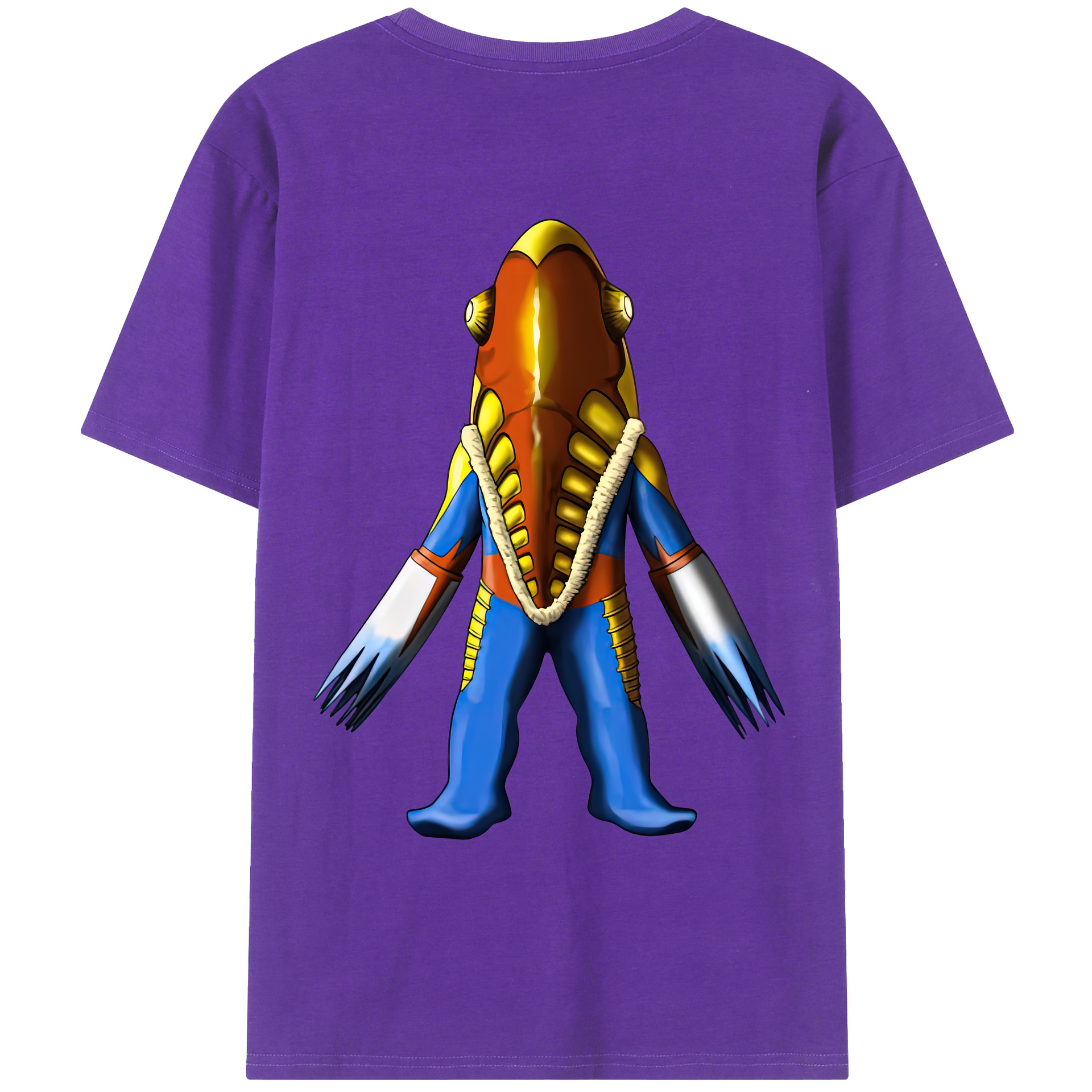 （画像用） ウルトラマン Ultraman 綿100％ メンズ半袖Tシャツ（バックプリント） 通気性