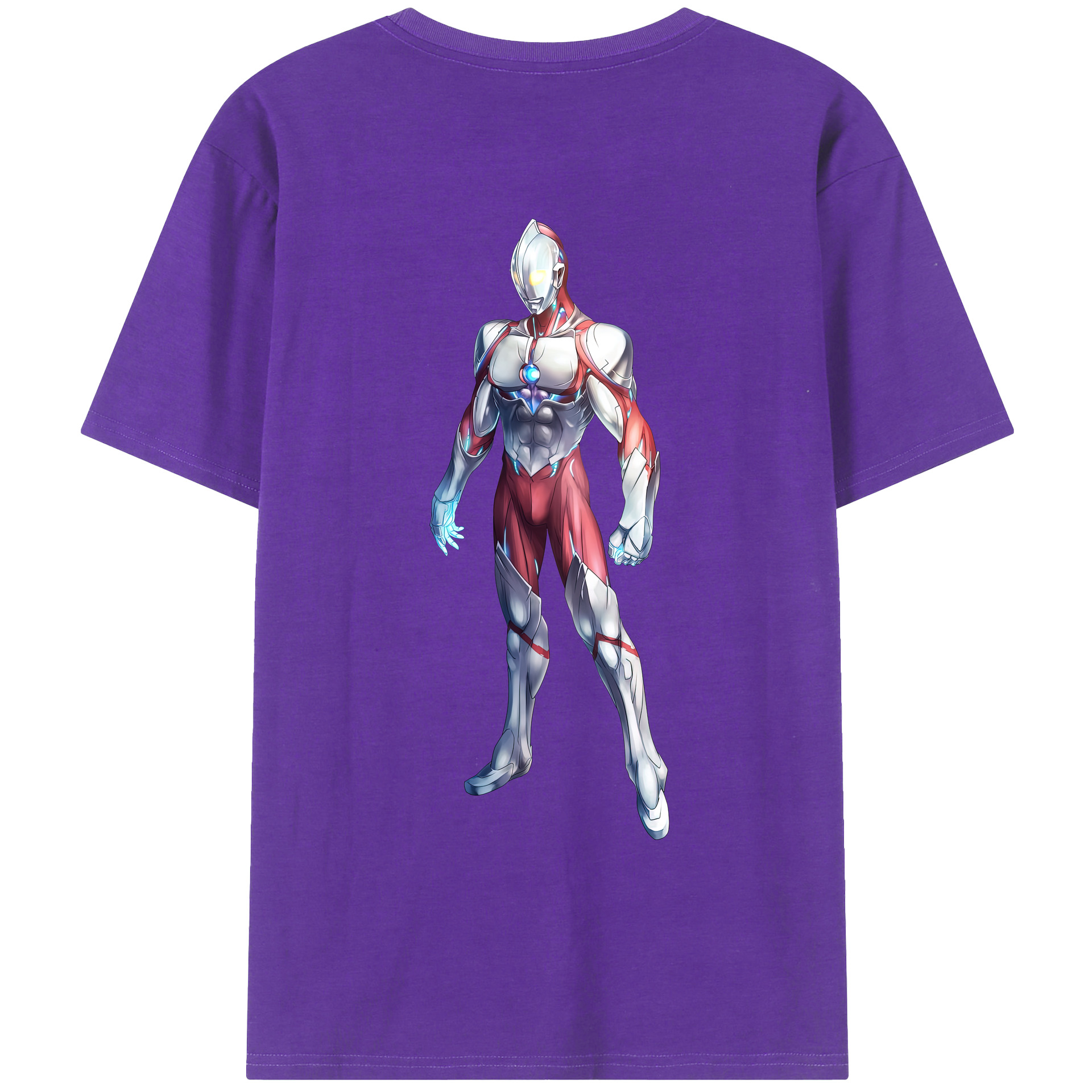 （画像用） ウルトラマン Ultraman 綿100％ メンズ半袖Tシャツ（バックプリント） 通気性