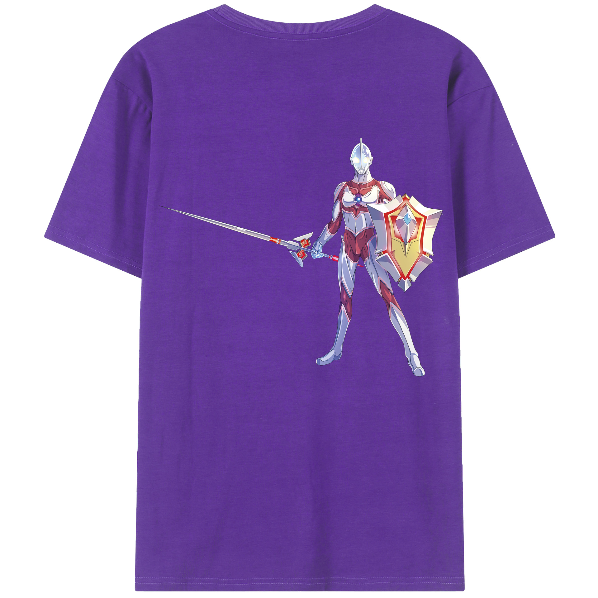 （画像用） ウルトラマン Ultraman 綿100％ メンズ半袖Tシャツ（バックプリント） 通気性