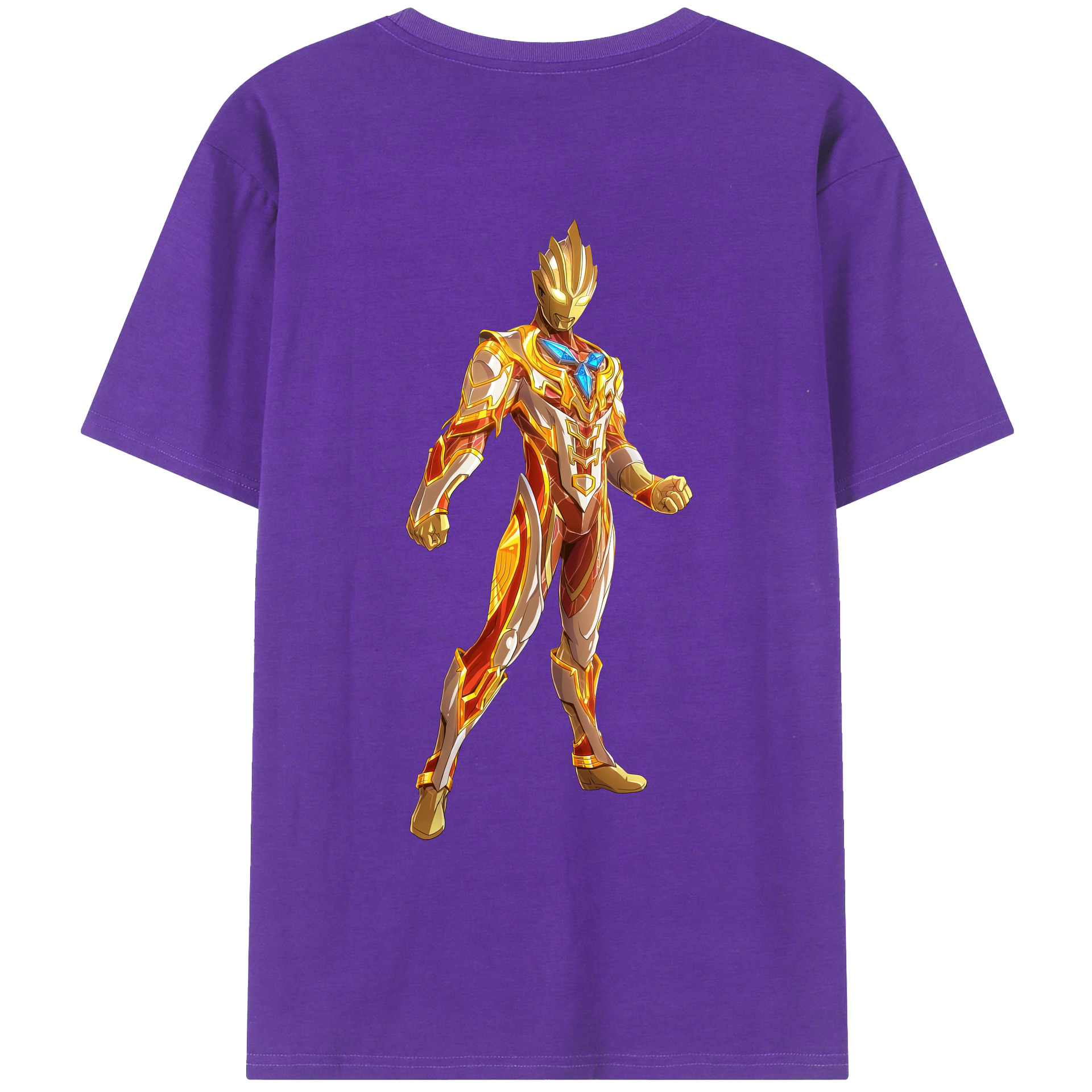 （画像用） ウルトラマン Ultraman 綿100％ メンズ半袖Tシャツ（バックプリント） 通気性
