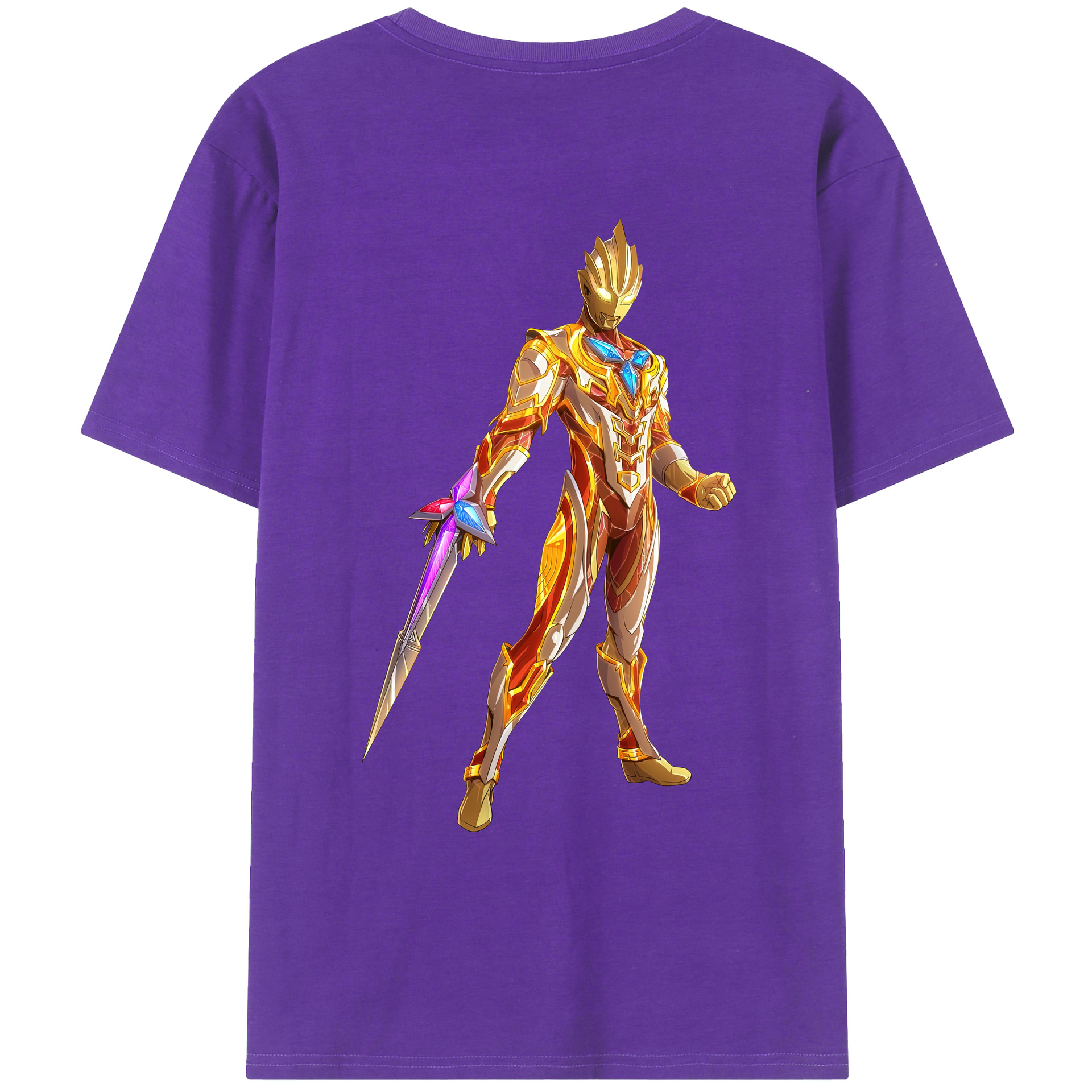 （画像用） ウルトラマン Ultraman 綿100％ メンズ半袖Tシャツ（バックプリント） 通気性