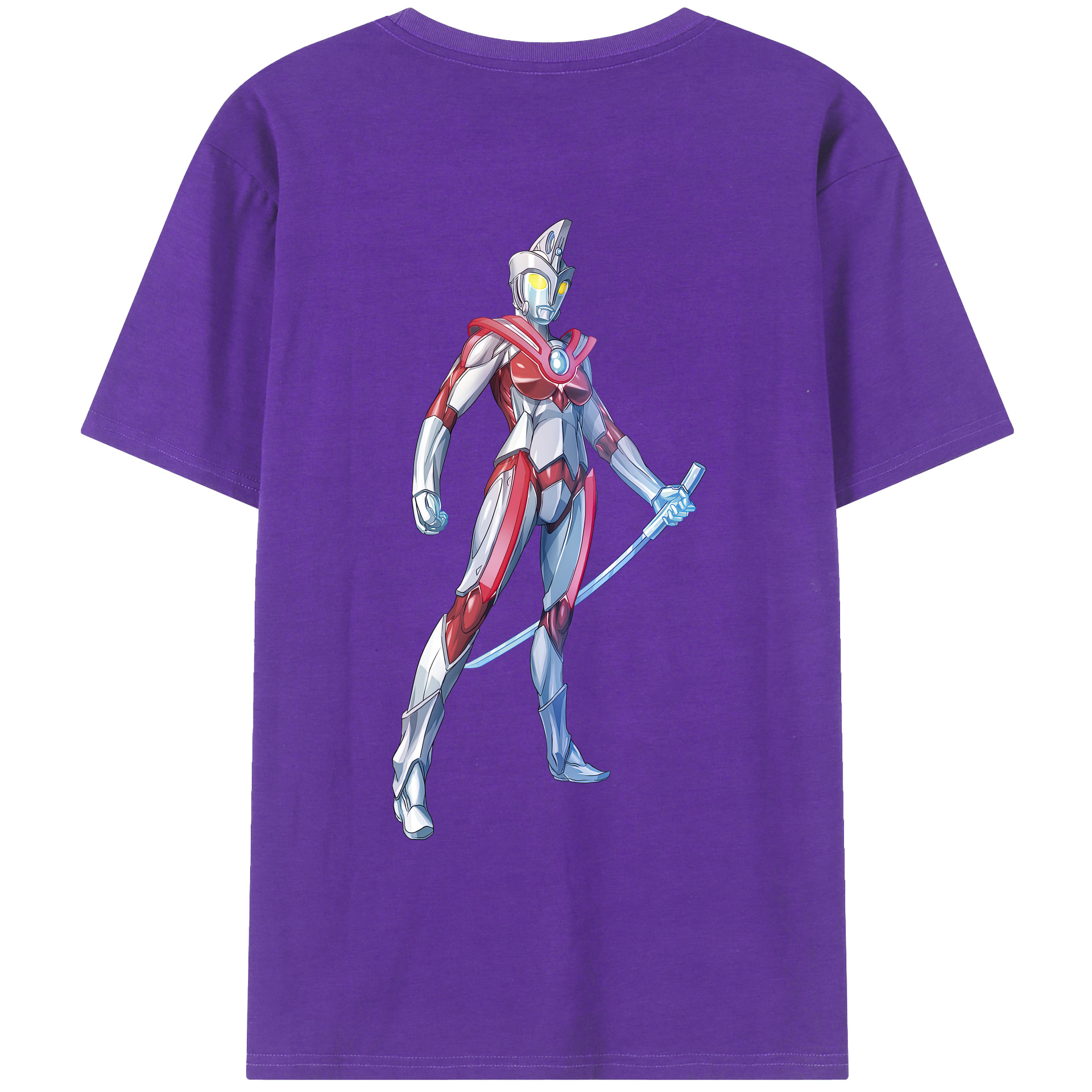 （画像用） ウルトラマン Ultraman 綿100％ メンズ半袖Tシャツ（バックプリント） 通気性