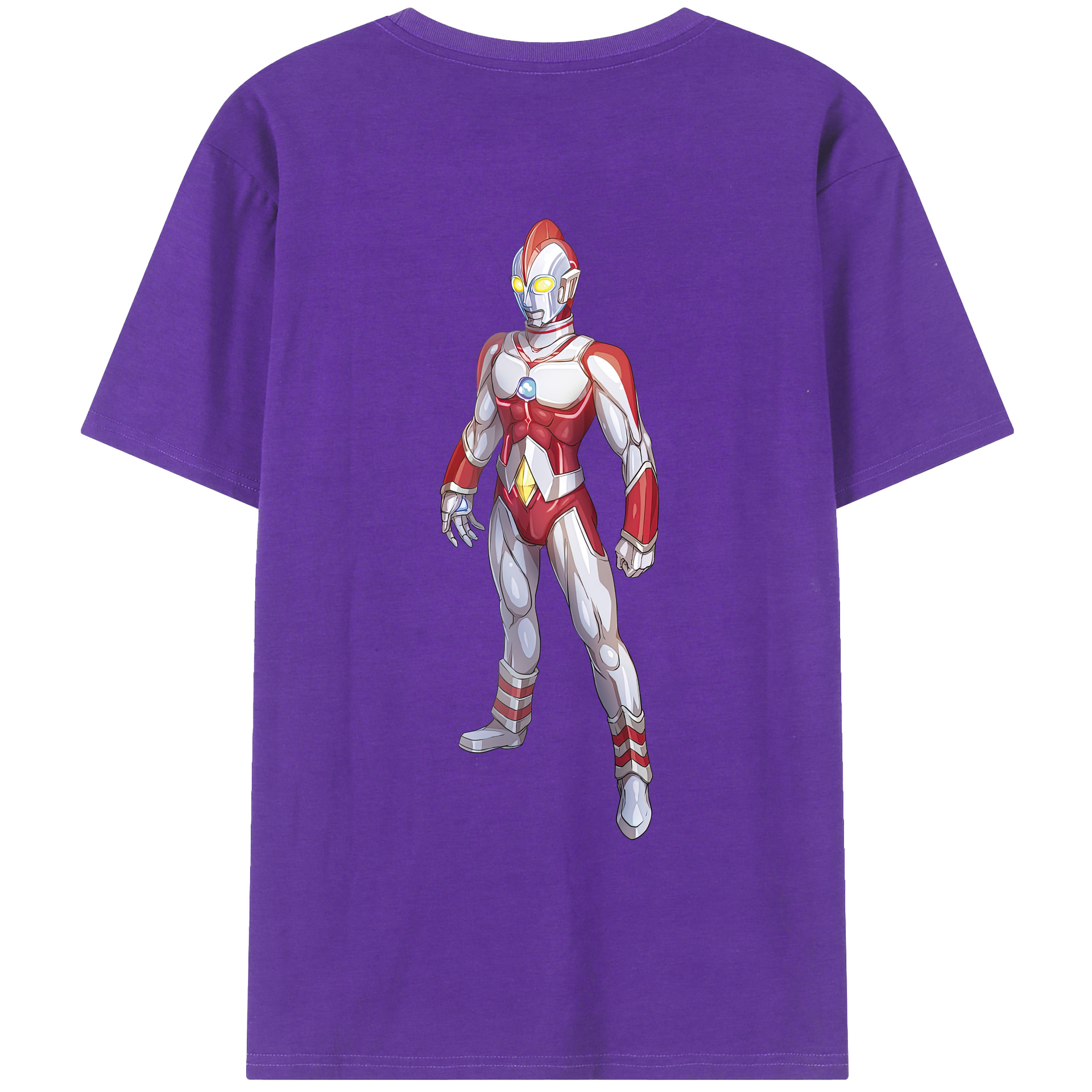 （画像用） ウルトラマン Ultraman 綿100％ メンズ半袖Tシャツ（バックプリント） 通気性