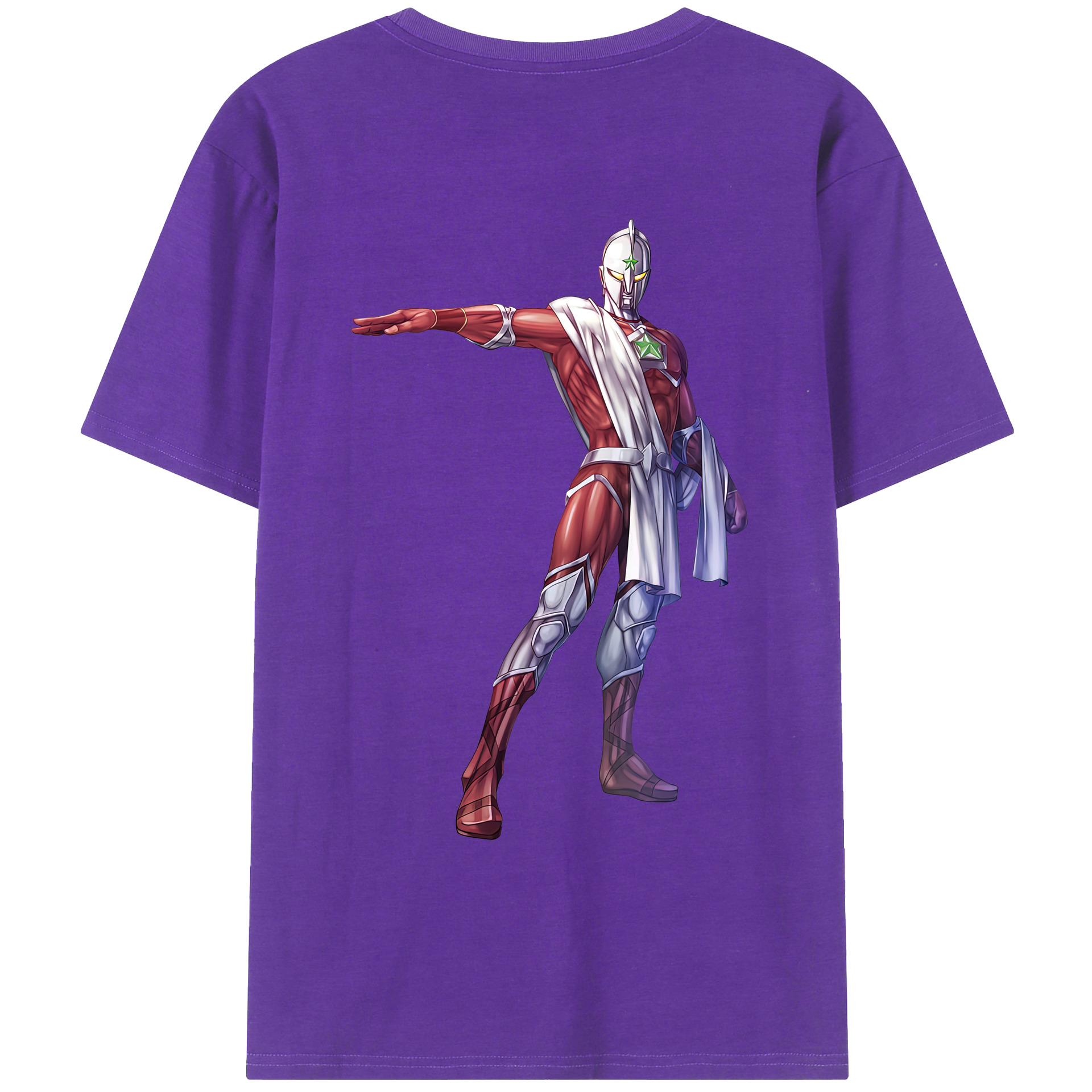 （画像用） ウルトラマン Ultraman 綿100％ メンズ半袖Tシャツ（バックプリント） 通気性