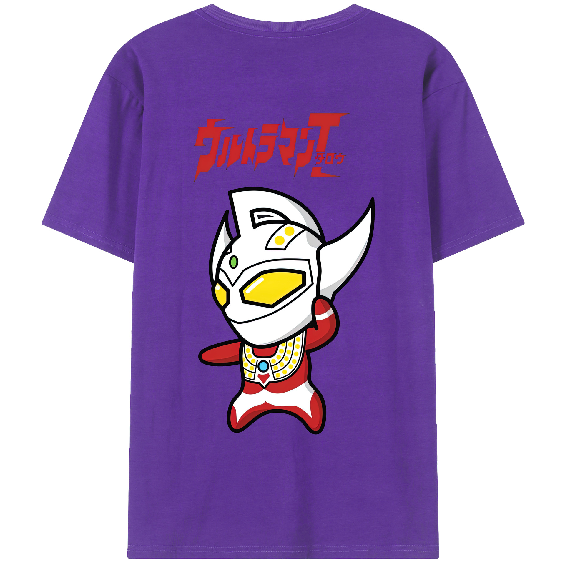 （画像用） ウルトラマン Ultraman 綿100％ メンズ半袖Tシャツ（バックプリント） 通気性