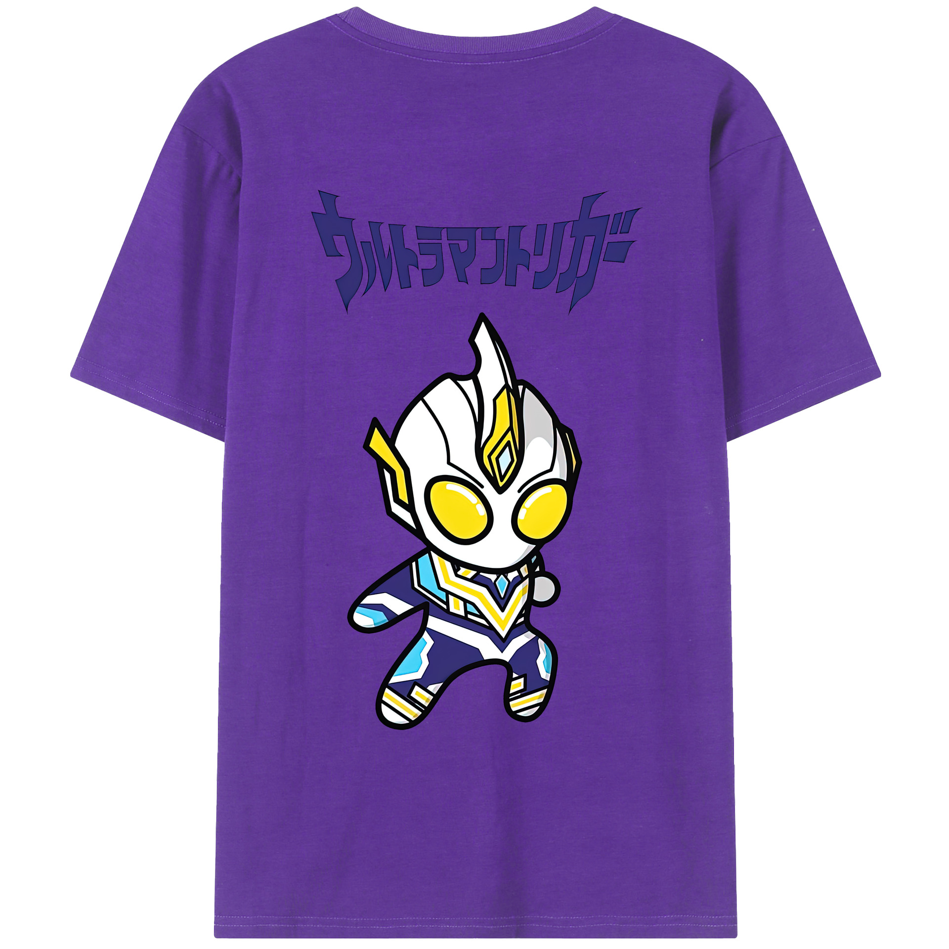 （画像用） ウルトラマン Ultraman 綿100％ メンズ半袖Tシャツ（バックプリント） 通気性