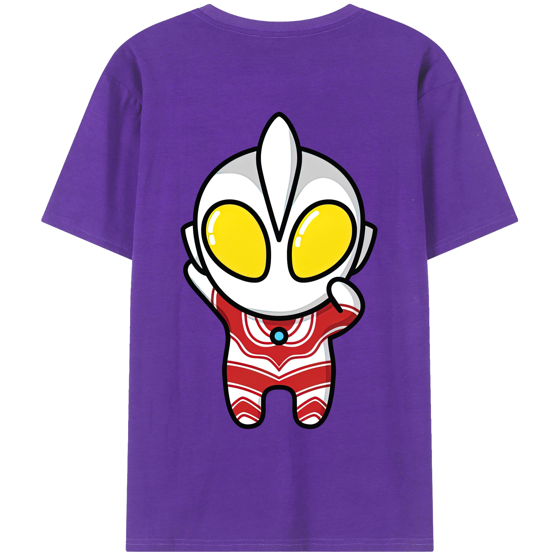 （画像用） ウルトラマン Ultraman 綿100％ メンズ半袖Tシャツ（バックプリント） 通気性