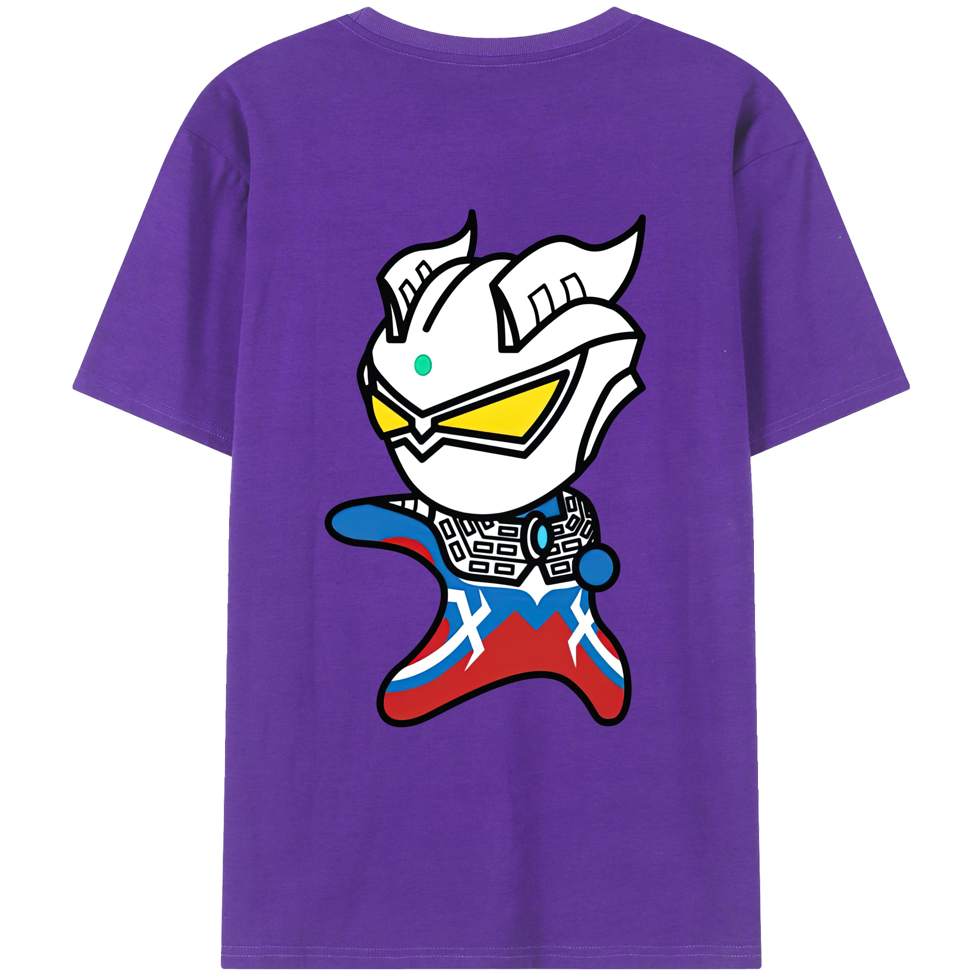 （画像用） ウルトラマン Ultraman 綿100％ メンズ半袖Tシャツ（バックプリント） 通気性