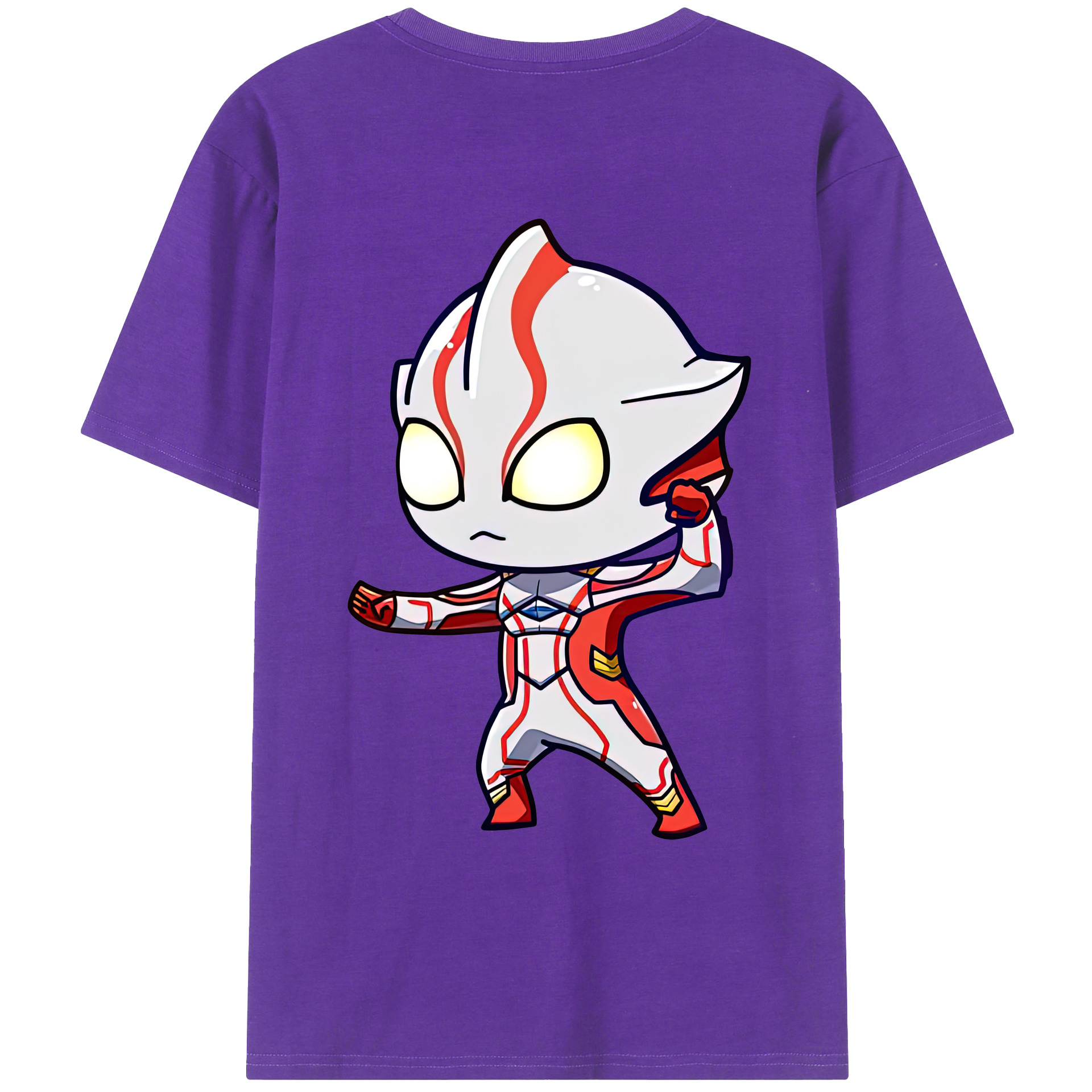 （画像用） ウルトラマン Ultraman 綿100％ メンズ半袖Tシャツ（バックプリント） 通気性
