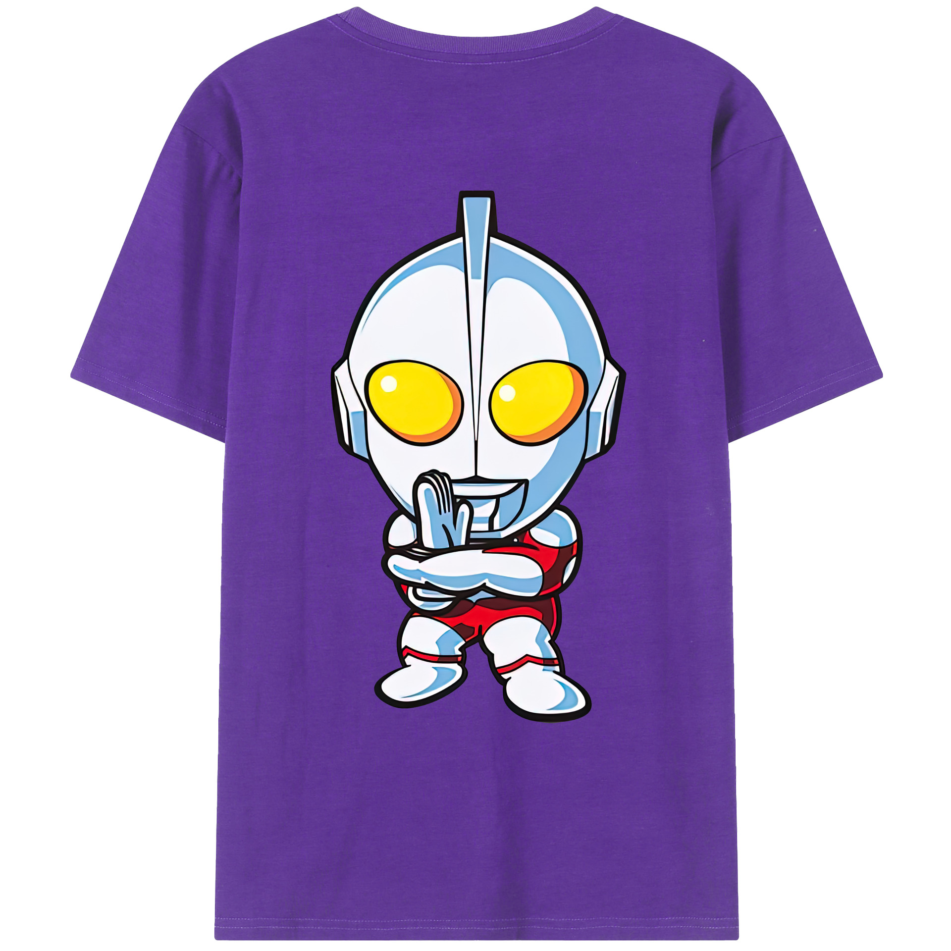 （画像用） ウルトラマン Ultraman 綿100％ メンズ半袖Tシャツ（バックプリント） 通気性