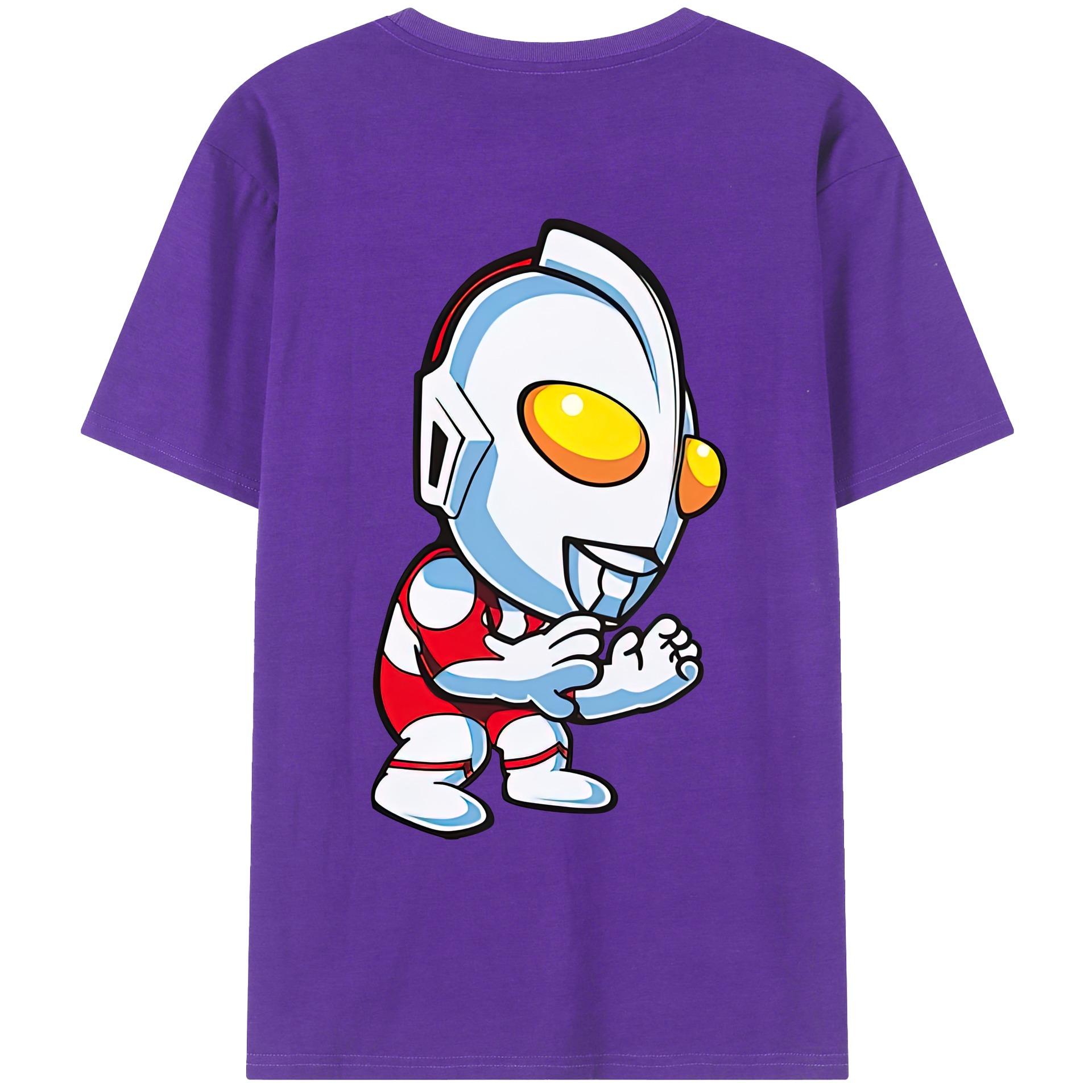 （画像用） ウルトラマン Ultraman 綿100％ メンズ半袖Tシャツ（バックプリント） 通気性
