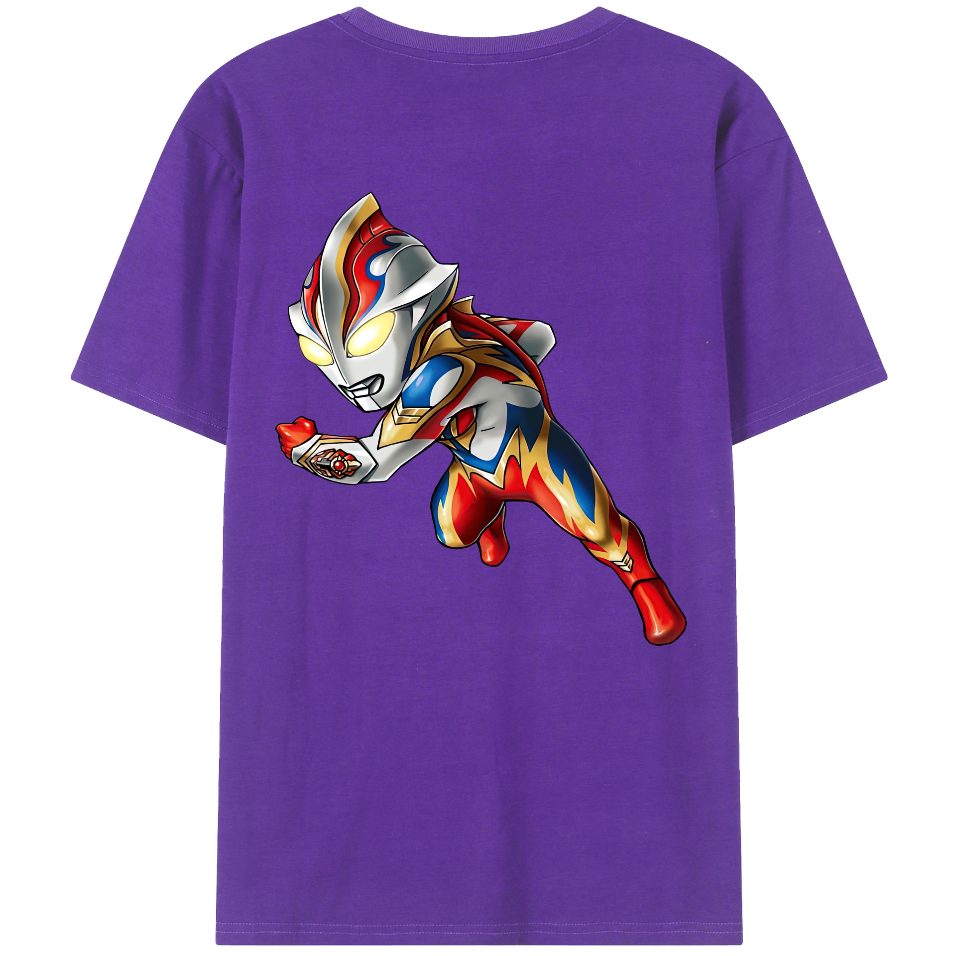 （画像用） ウルトラマン Ultraman 綿100％ メンズ半袖Tシャツ（バックプリント） 通気性