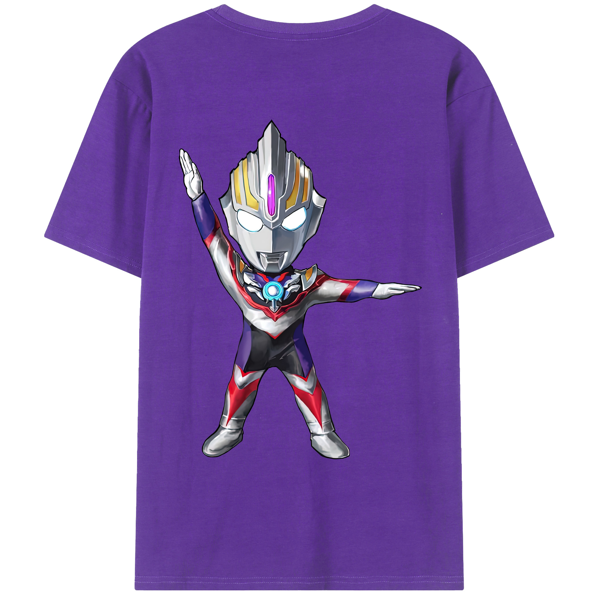（画像用） ウルトラマン Ultraman 綿100％ メンズ半袖Tシャツ（バックプリント） 通気性