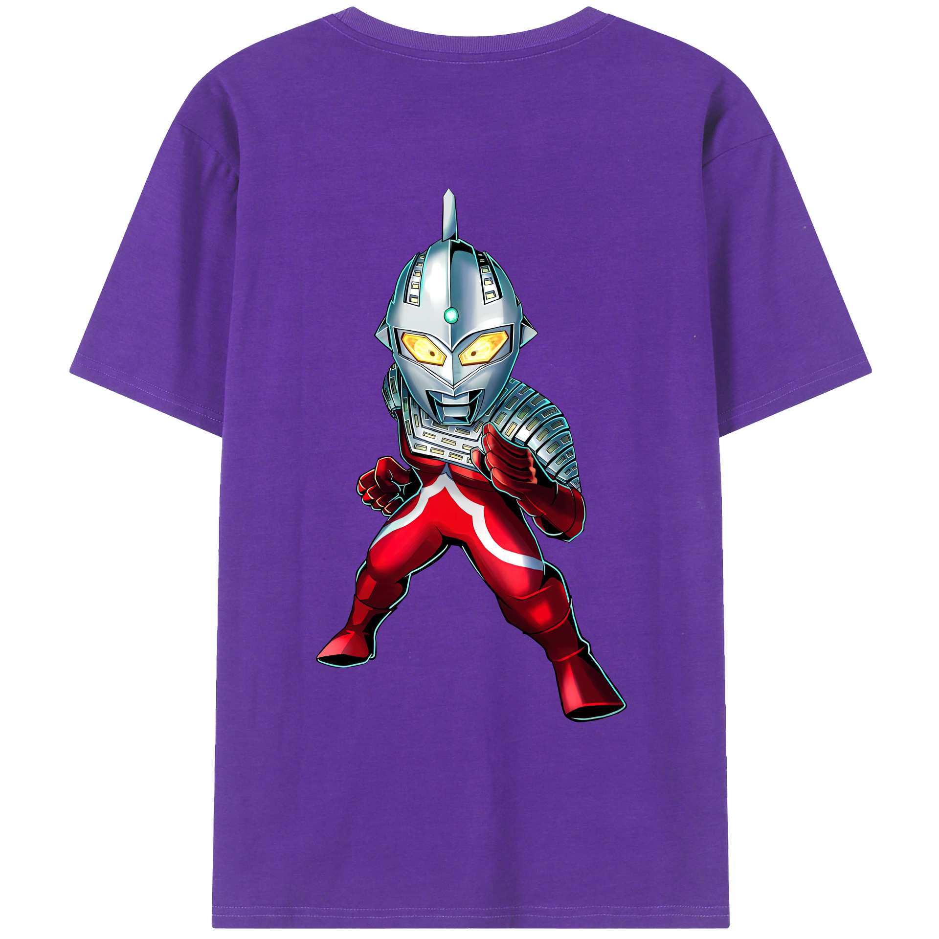 （画像用） ウルトラマン Ultraman 綿100％ メンズ半袖Tシャツ（バックプリント） 通気性