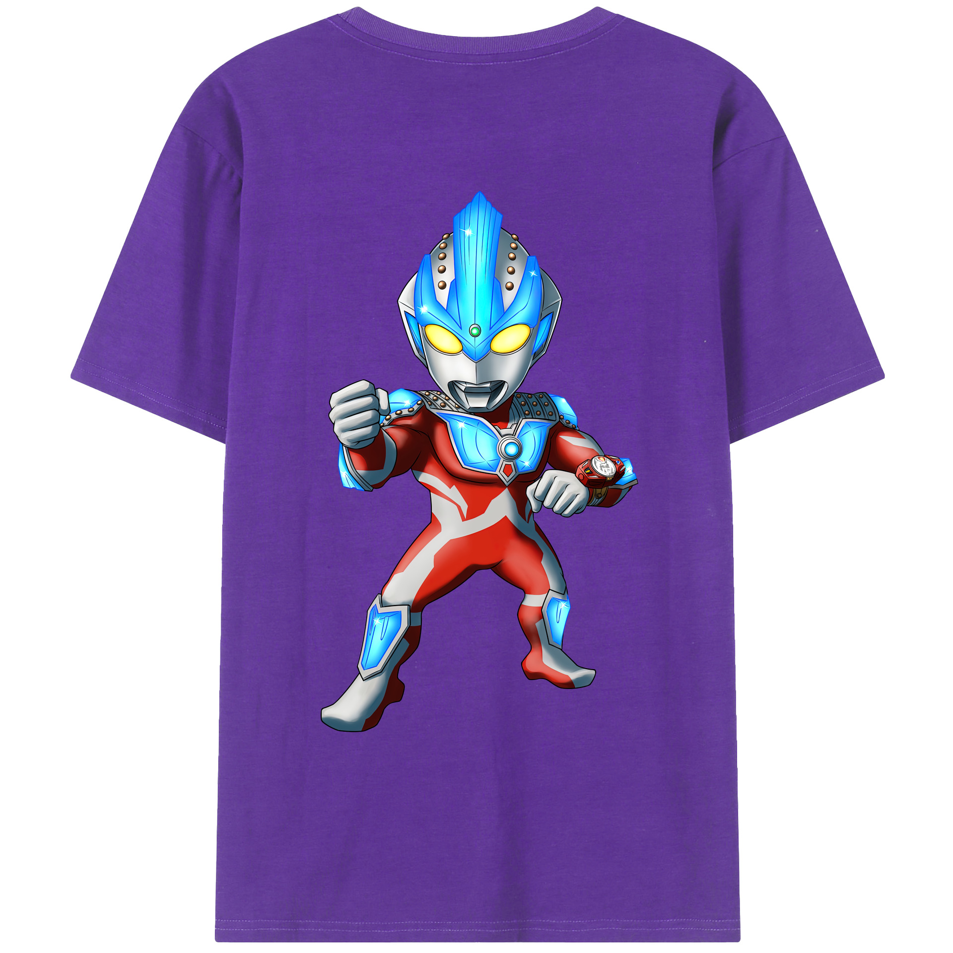 （画像用） ウルトラマン Ultraman 綿100％ メンズ半袖Tシャツ（バックプリント） 通気性