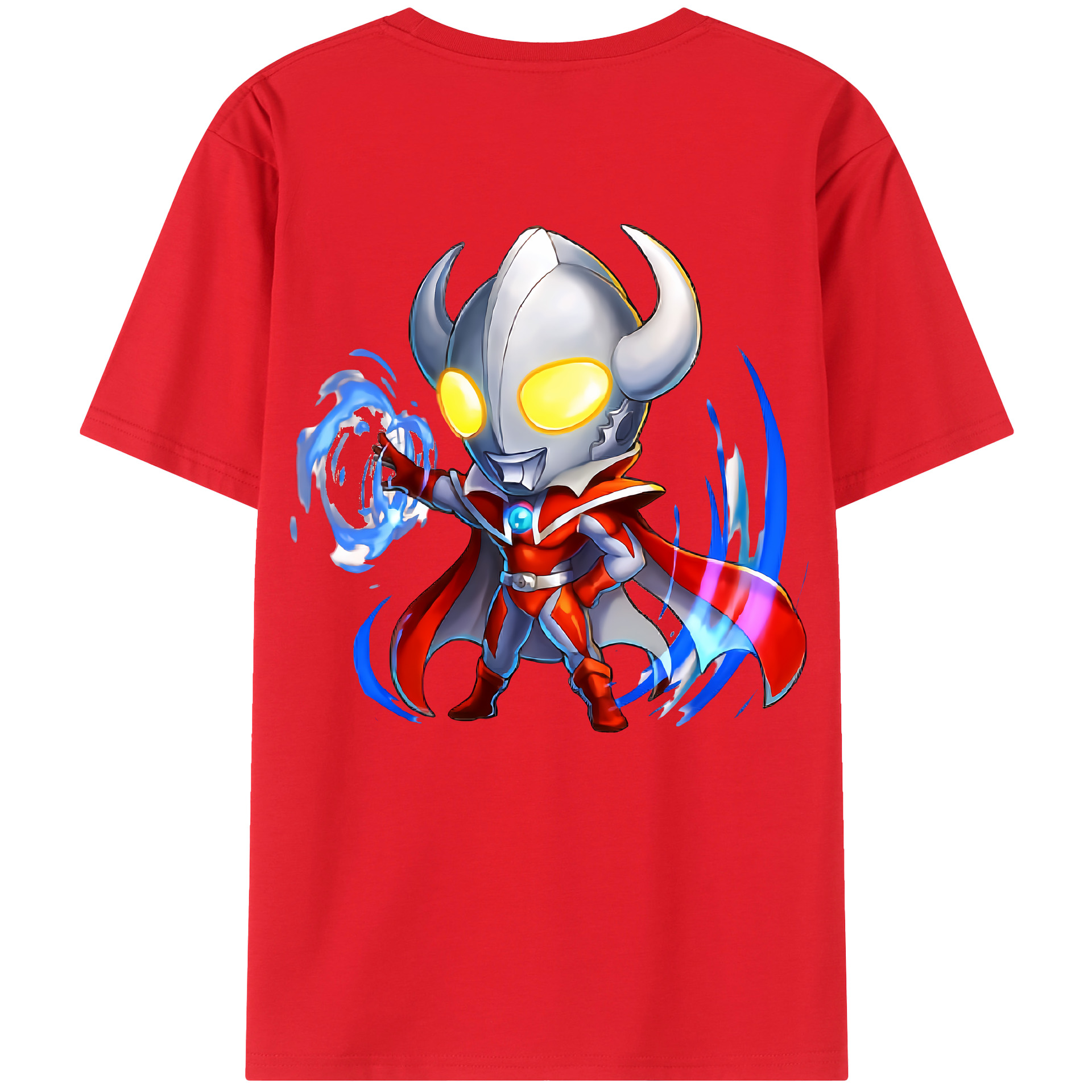 （画像用） ウルトラマン Ultraman 綿100％ メンズ半袖Tシャツ（バックプリント） 通気性