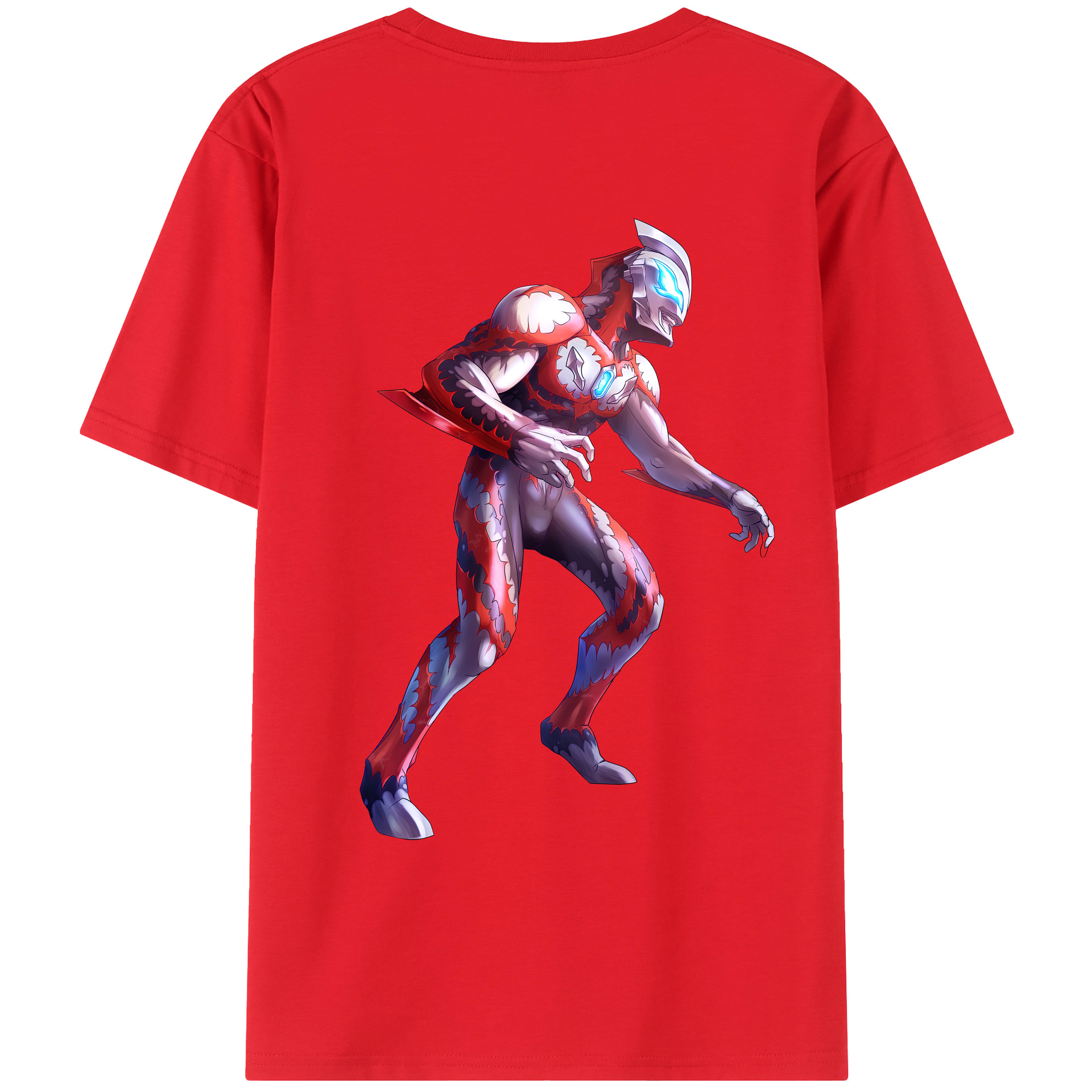 （画像用） ウルトラマン Ultraman 綿100％ メンズ半袖Tシャツ（バックプリント） 通気性