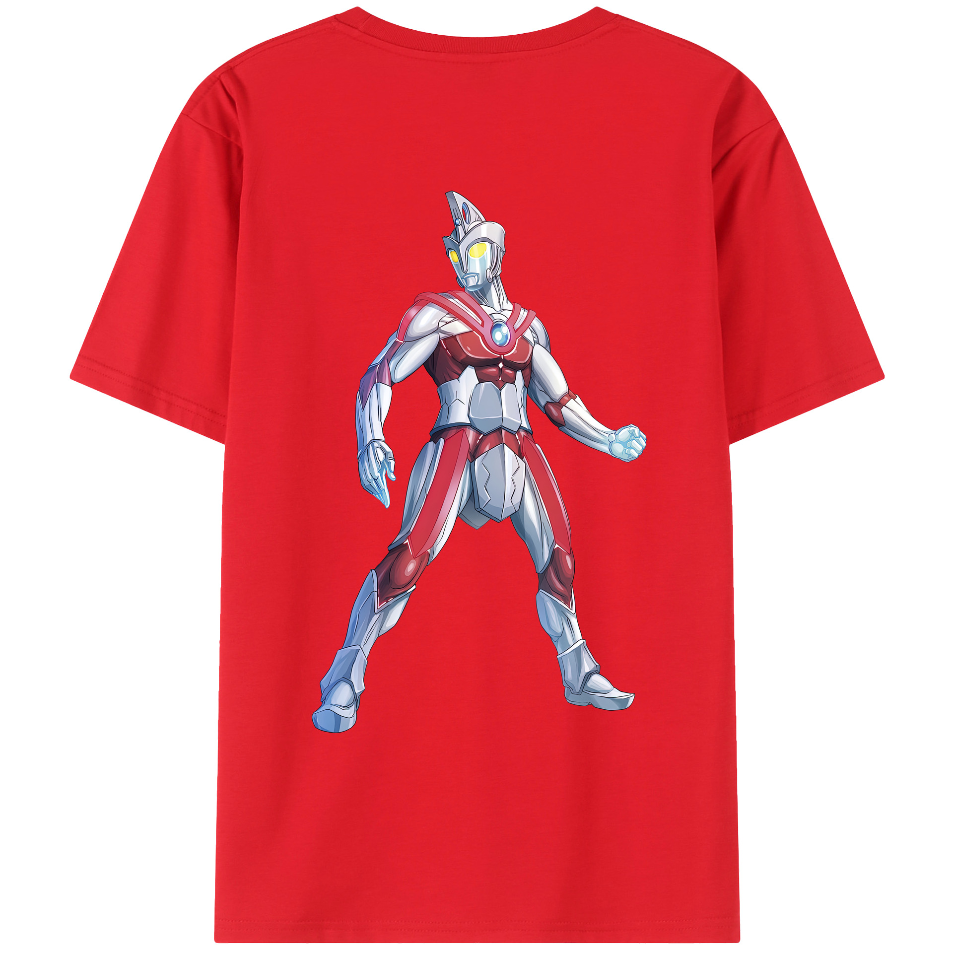 （画像用） ウルトラマン Ultraman 綿100％ メンズ半袖Tシャツ（バックプリント） 通気性