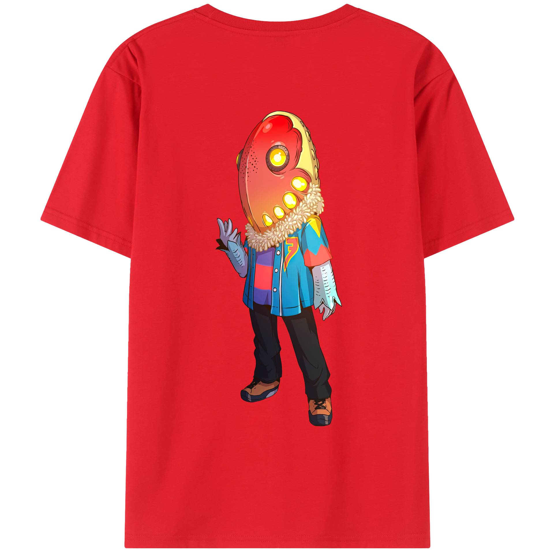 （画像用） ウルトラマン Ultraman 綿100％ メンズ半袖Tシャツ（バックプリント） 通気性