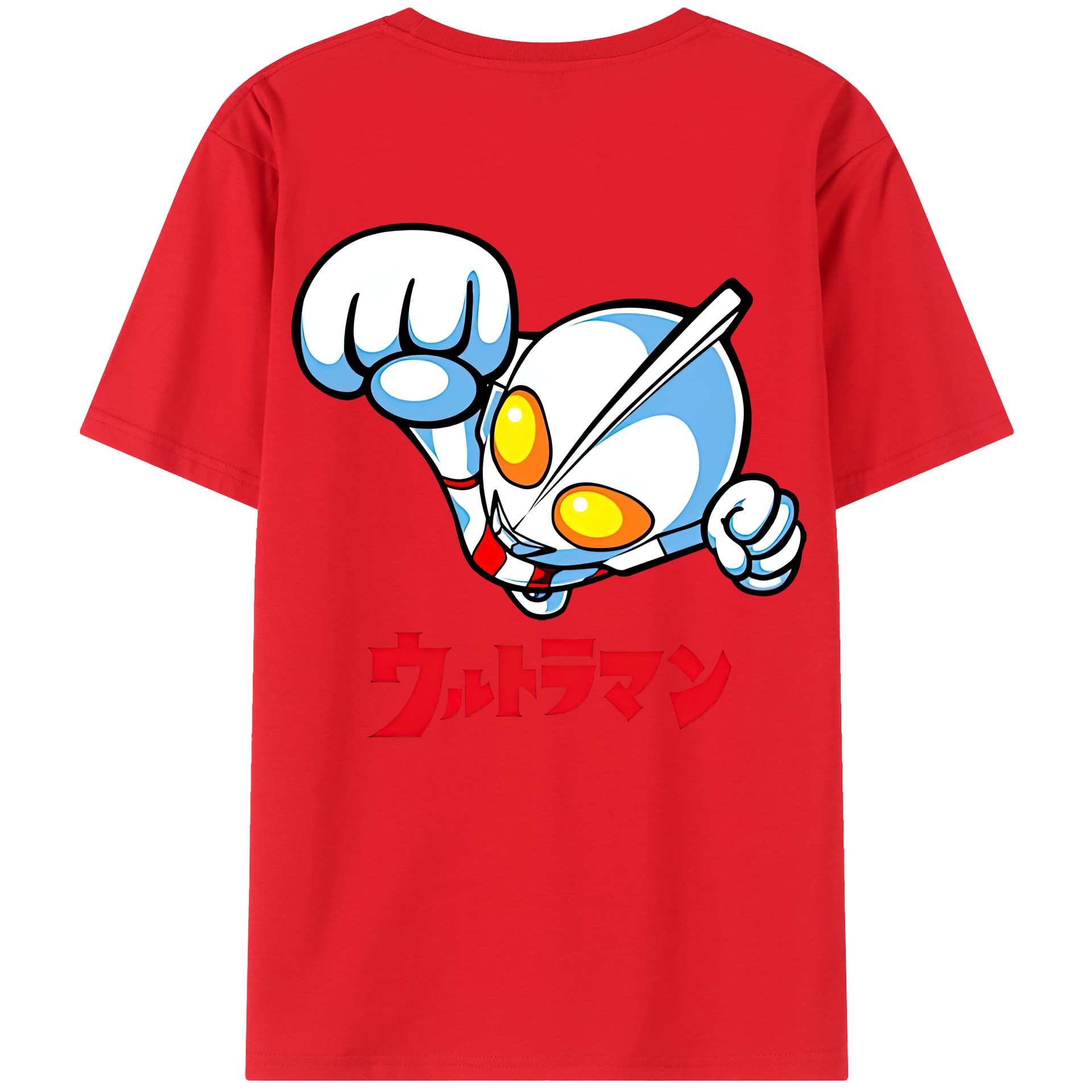 （画像用） ウルトラマン Ultraman 綿100％ メンズ半袖Tシャツ（バックプリント） 通気性