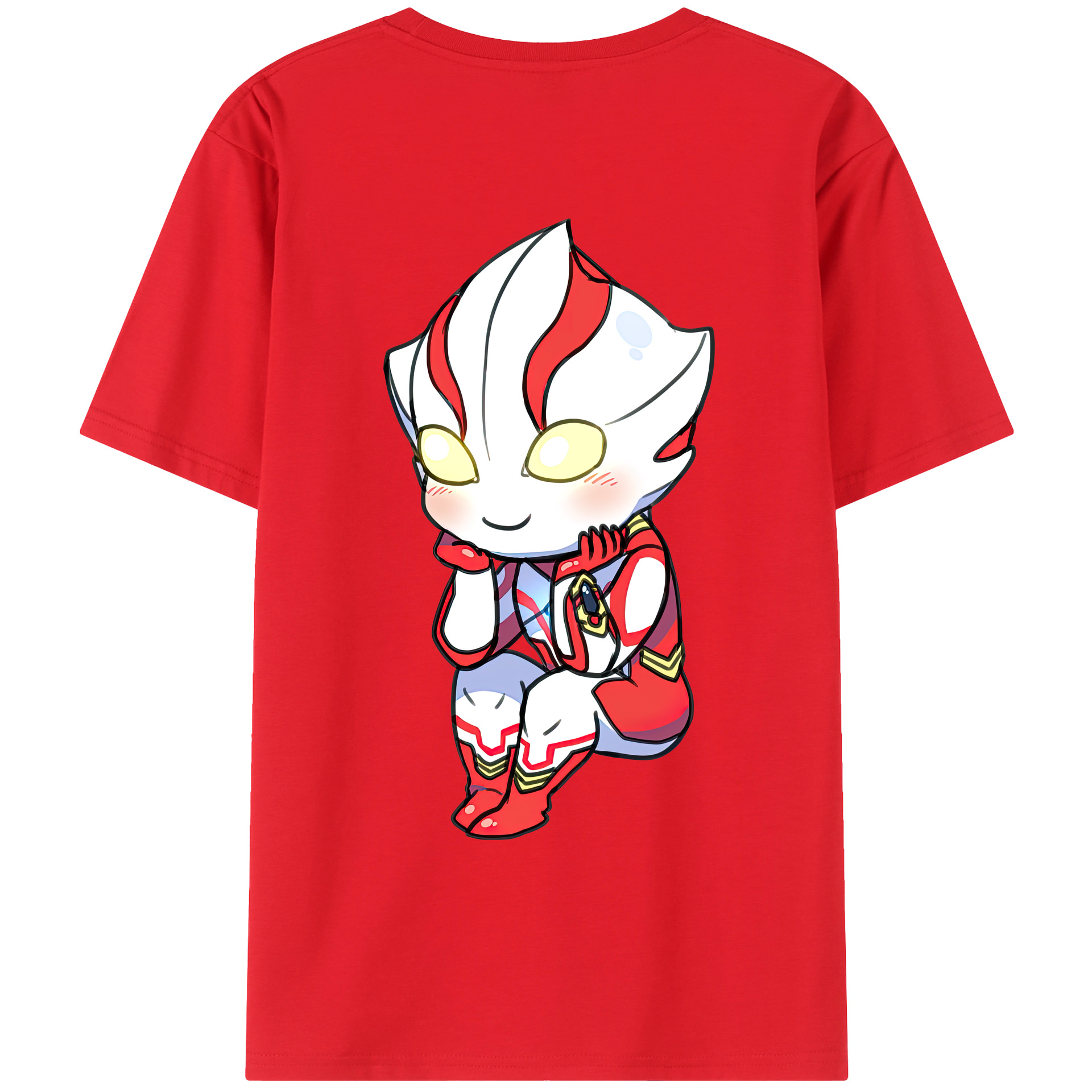 （画像用） ウルトラマン Ultraman 綿100％ メンズ半袖Tシャツ（バックプリント） 通気性