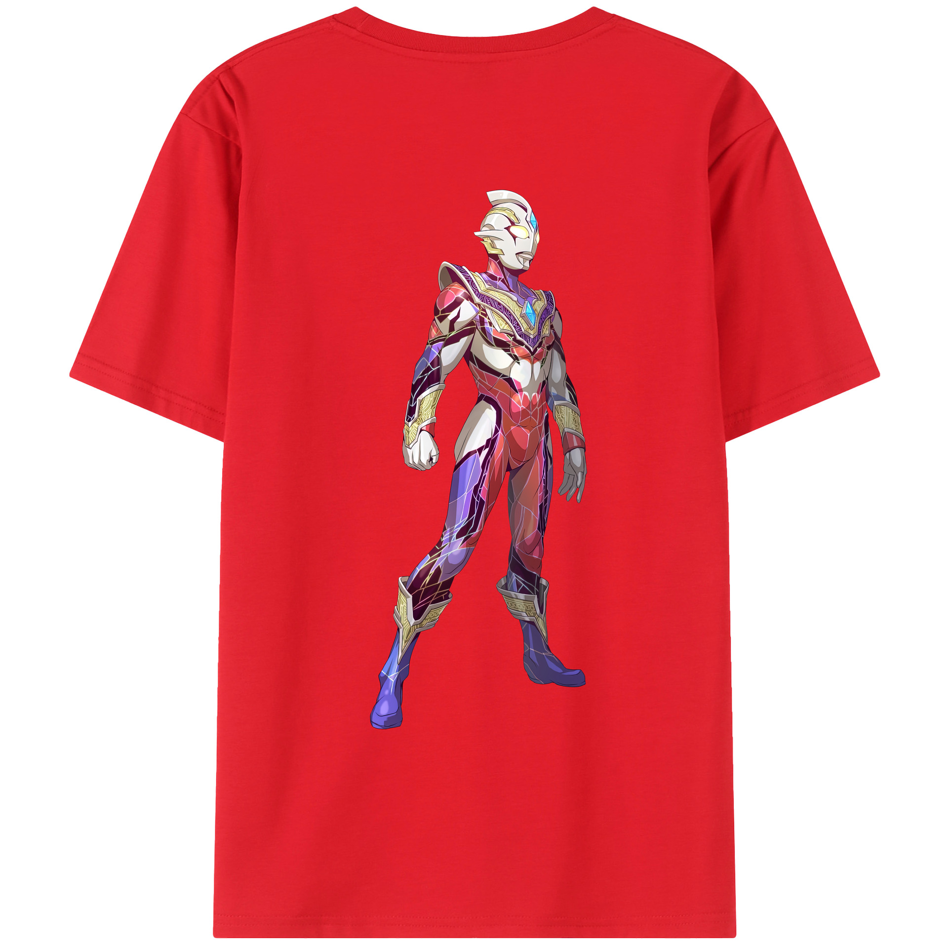 （画像用） ウルトラマン Ultraman 綿100％ メンズ半袖Tシャツ（バックプリント） 通気性