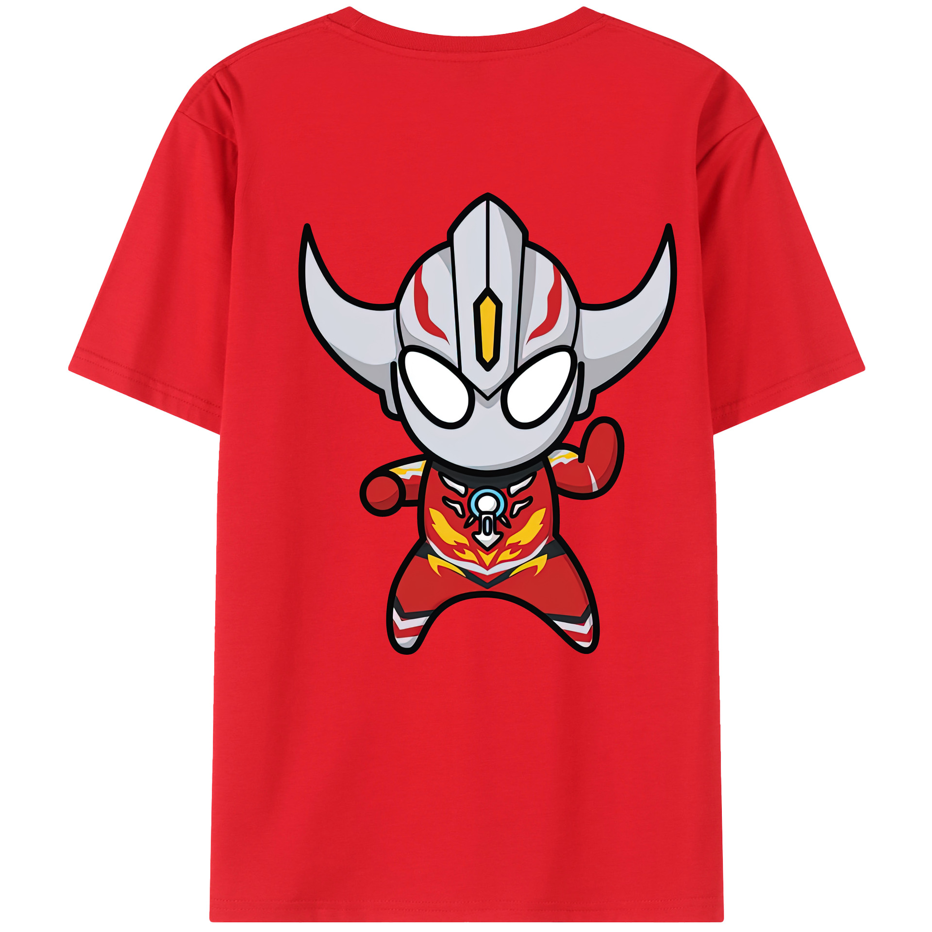 （画像用） ウルトラマン Ultraman 綿100％ メンズ半袖Tシャツ（バックプリント） 通気性
