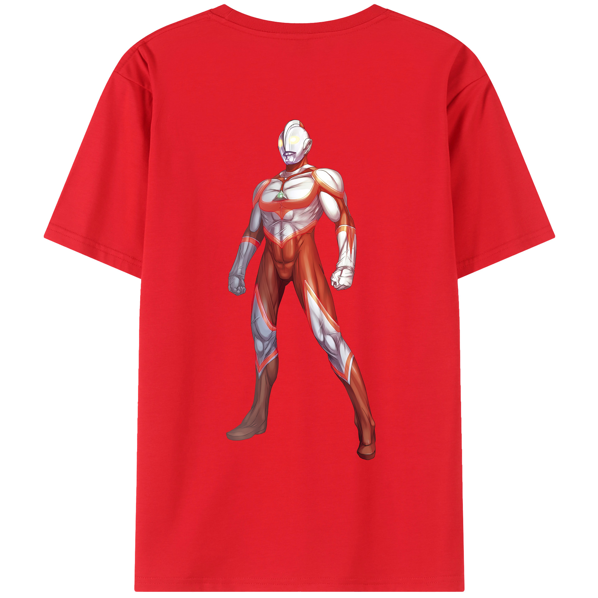 （画像用） ウルトラマン Ultraman 綿100％ メンズ半袖Tシャツ（バックプリント） 通気性
