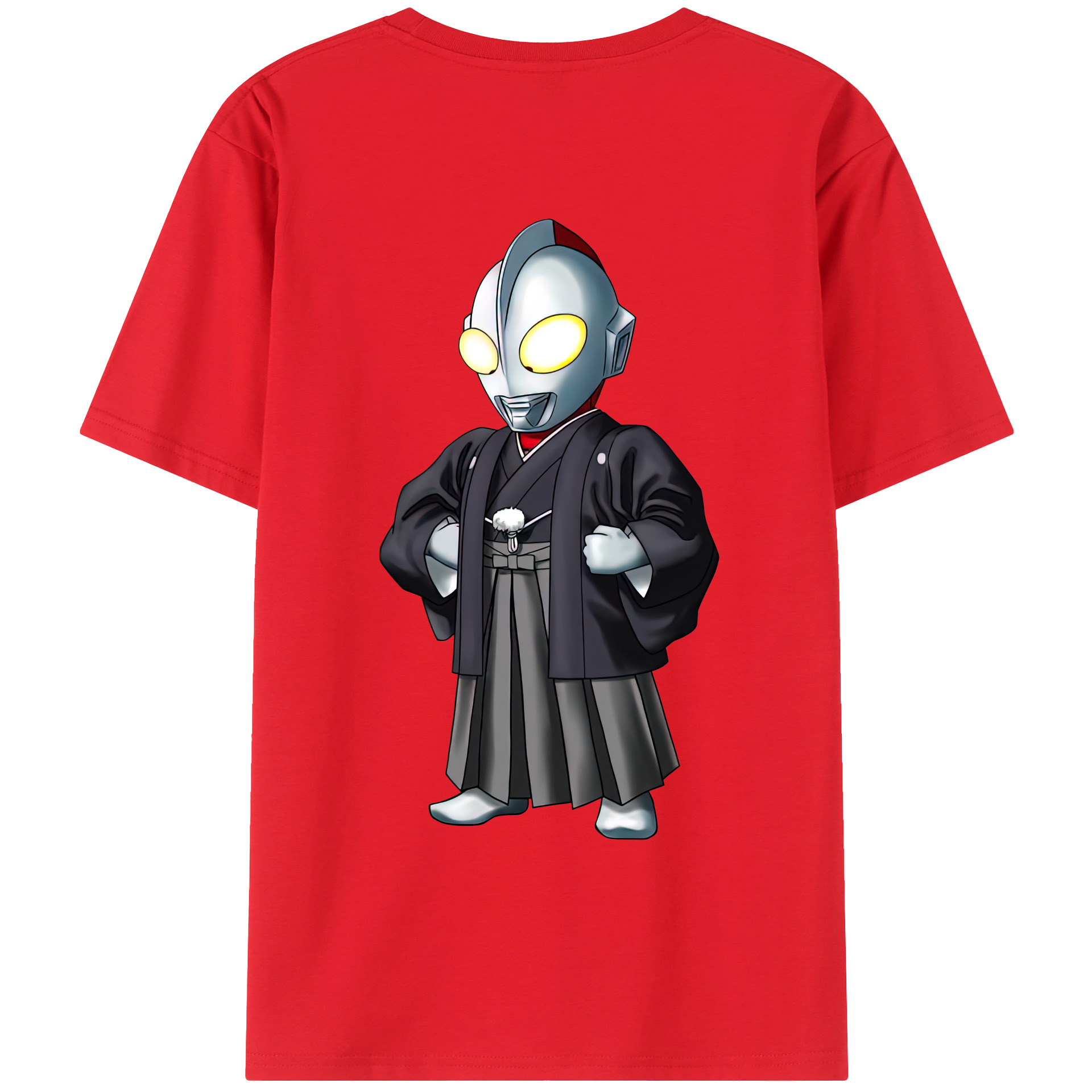 （画像用） ウルトラマン Ultraman 綿100％ メンズ半袖Tシャツ（バックプリント） 通気性